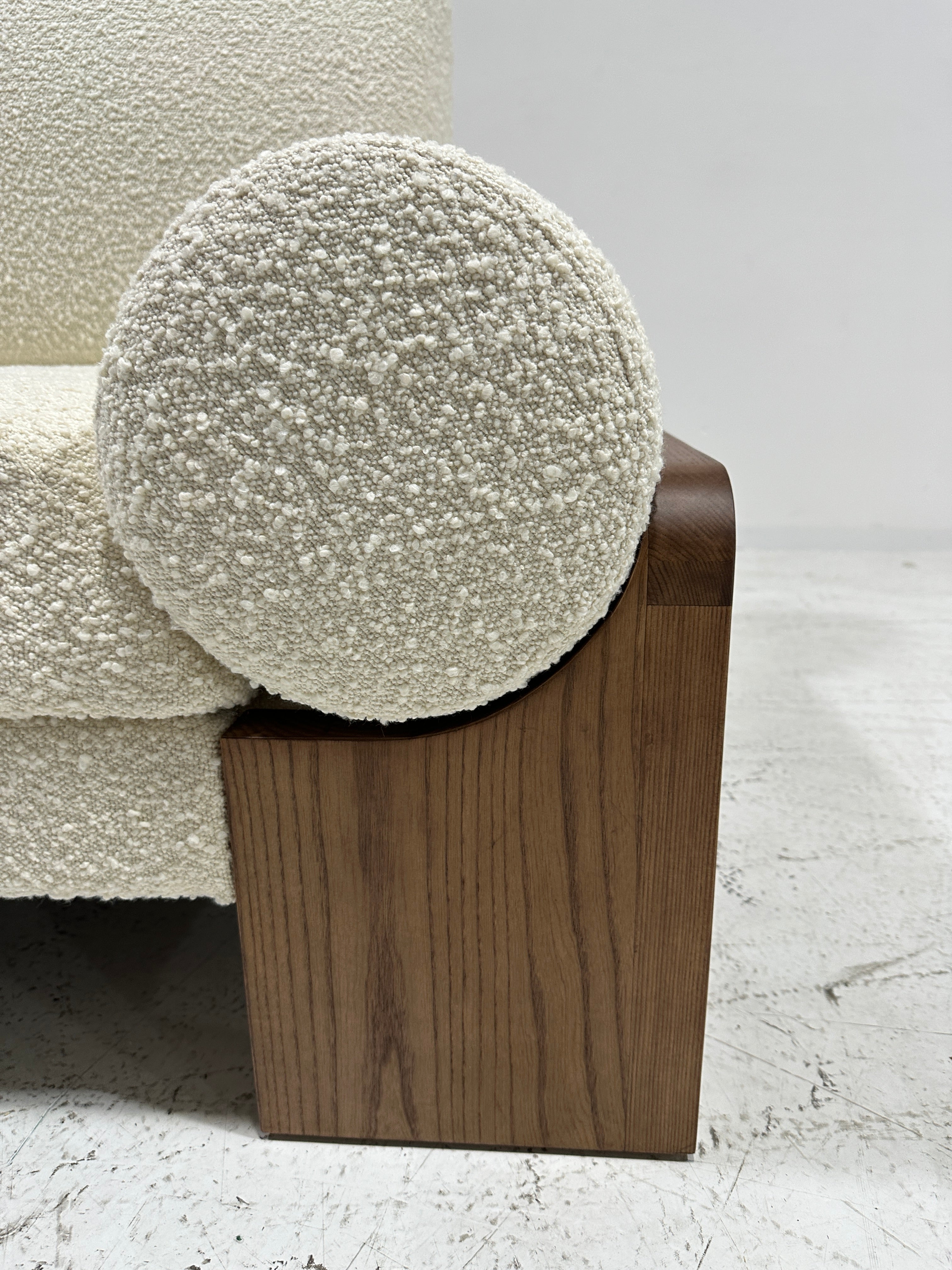 Olivier Sofa in Bouclé Sand - Mid-Century Coastal Luxe Lounge