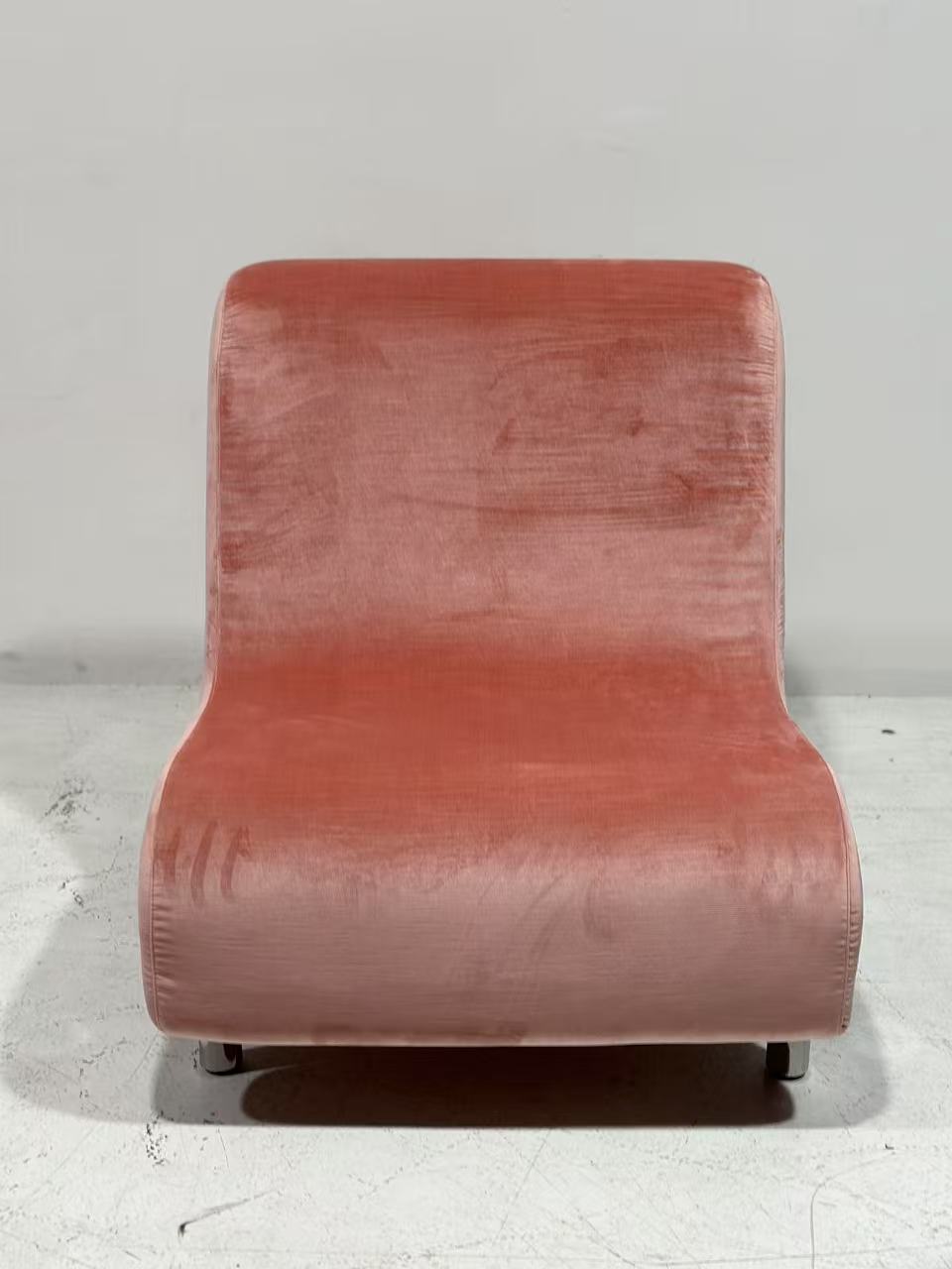 Chrome Melt Lounge Chair, Upholstered