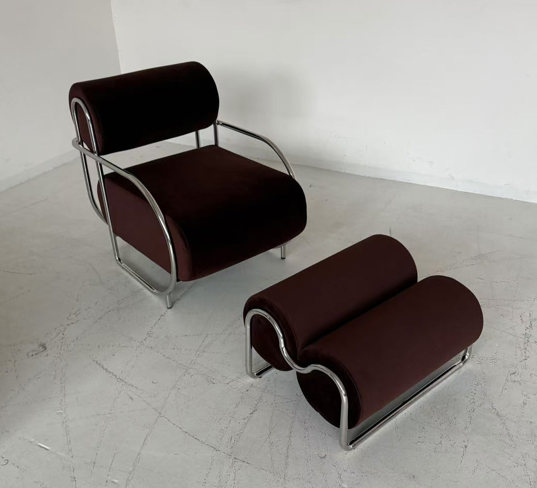 Chromeo Armchair with footrest
