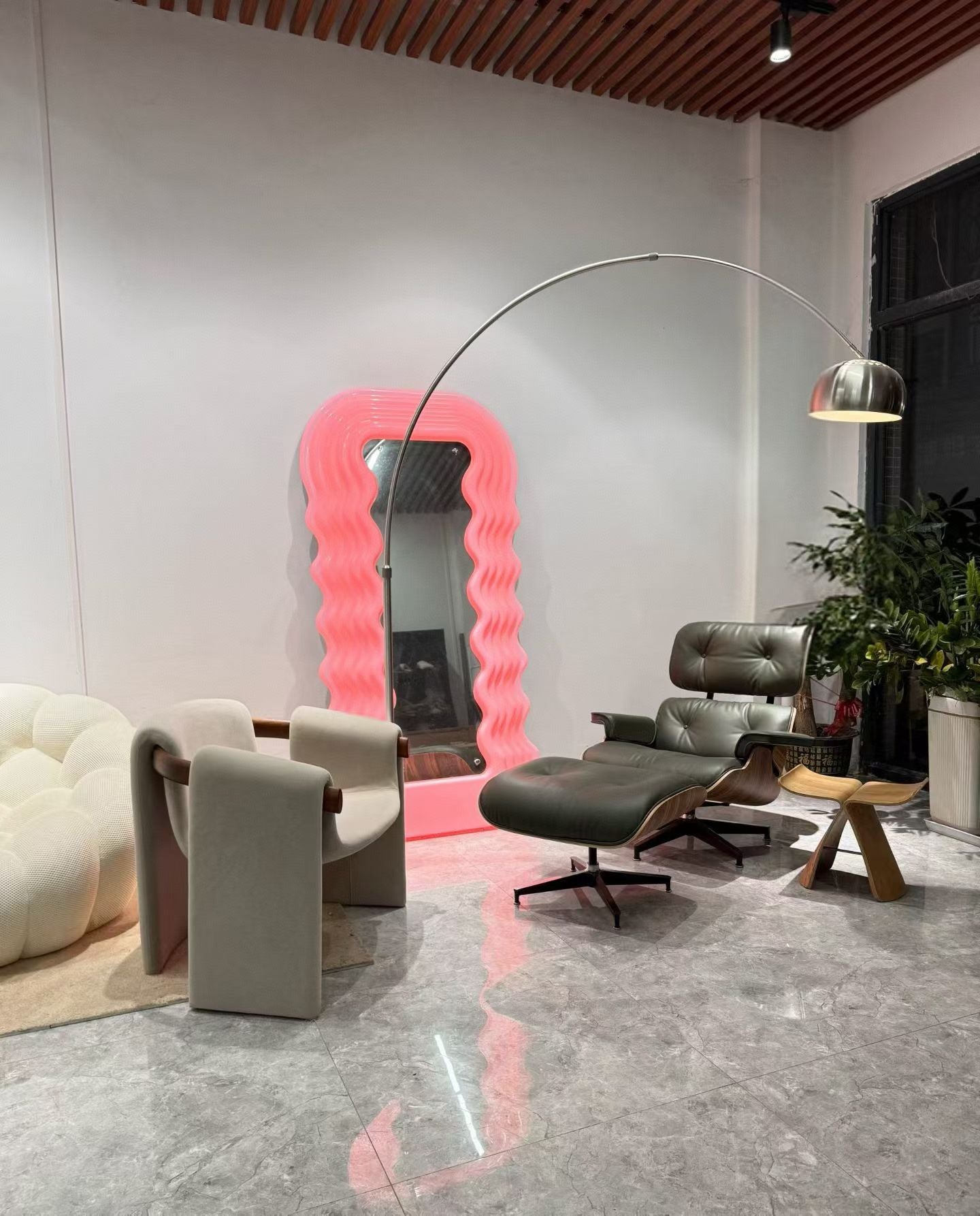 Lomas Leather Lounge Chair with Ottoman