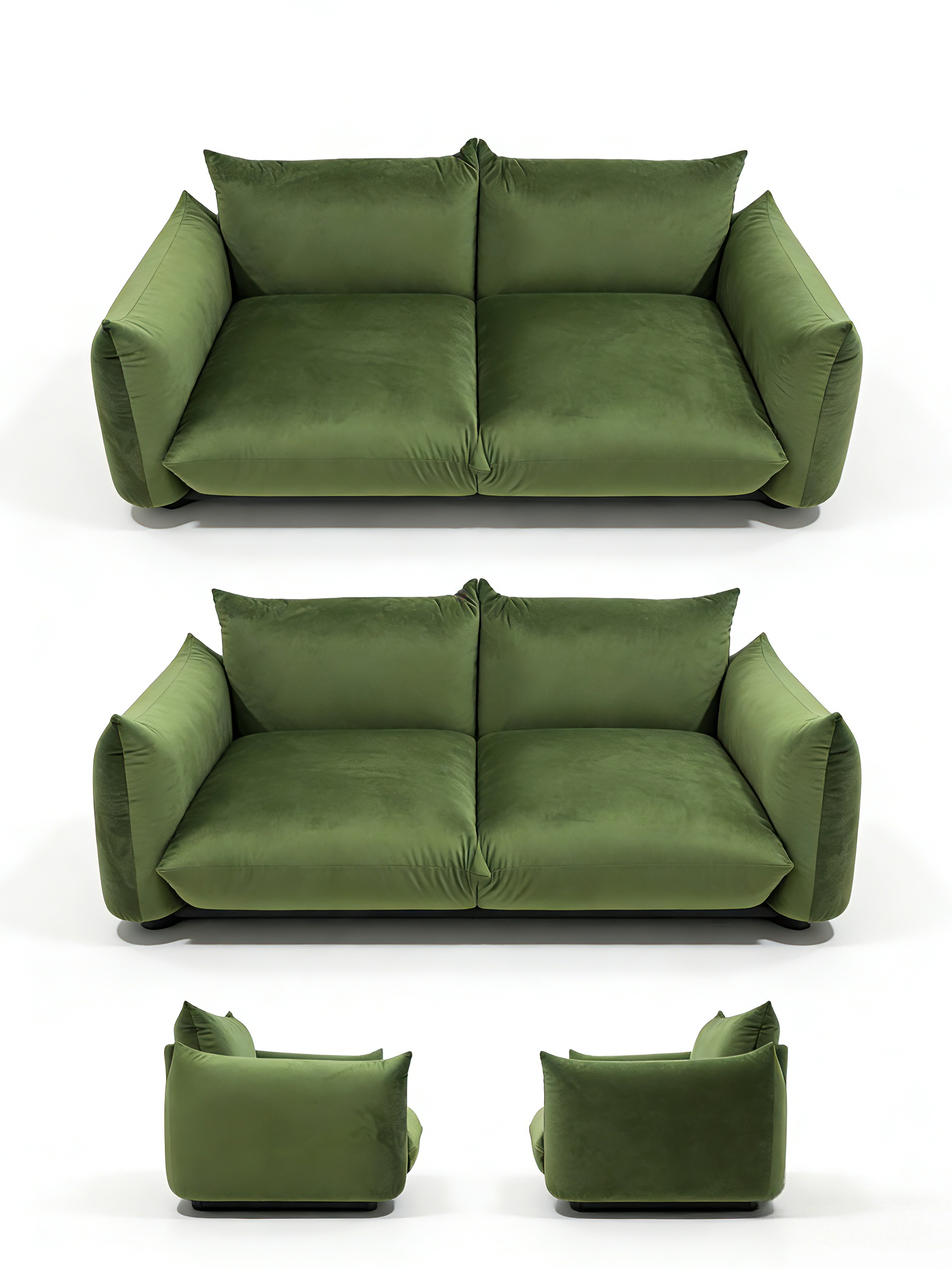 Spice Velvet Marenco Two Seater Sofa