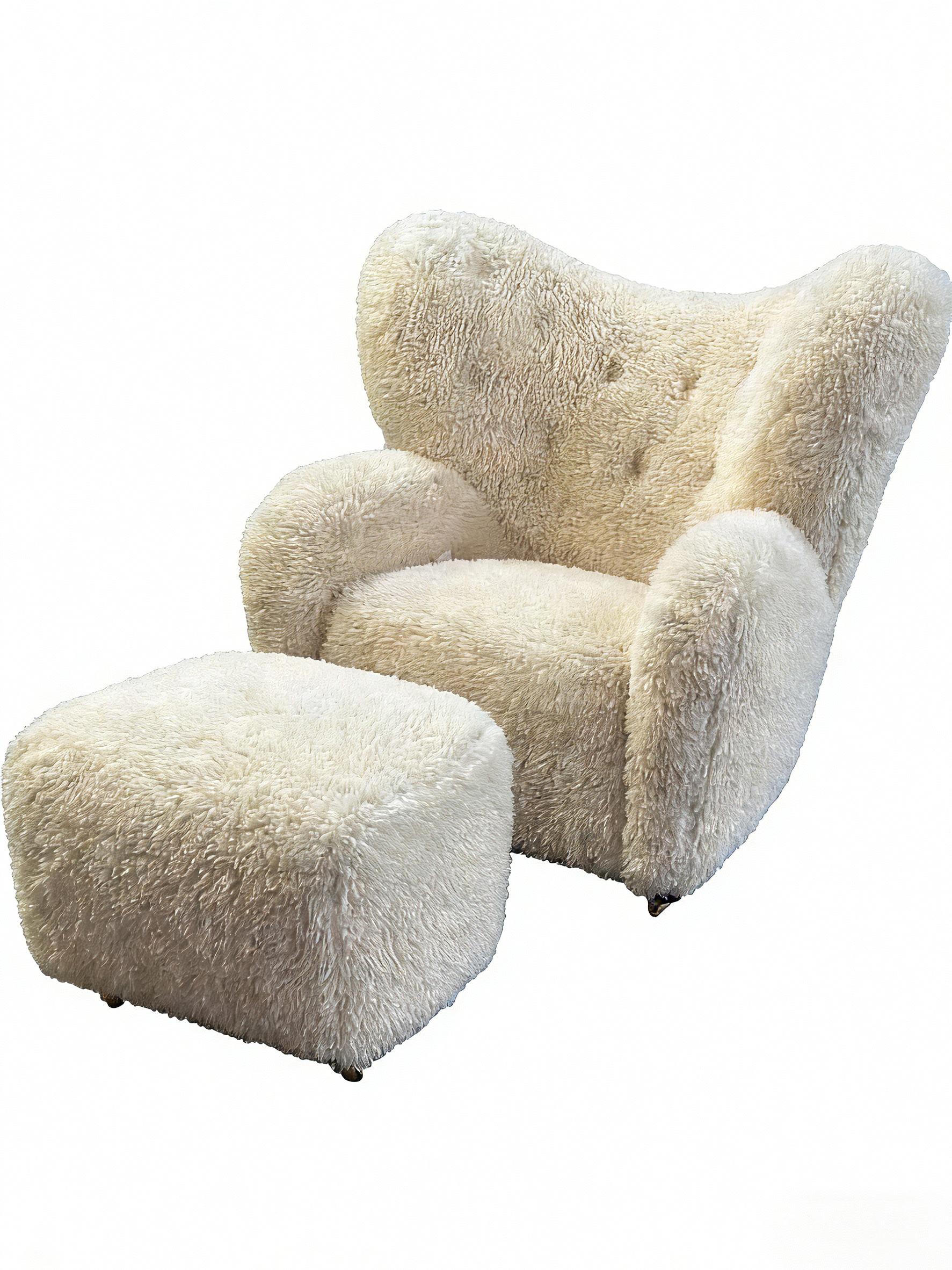 Flemming Lassen Tired Man Chair in Sheepskin