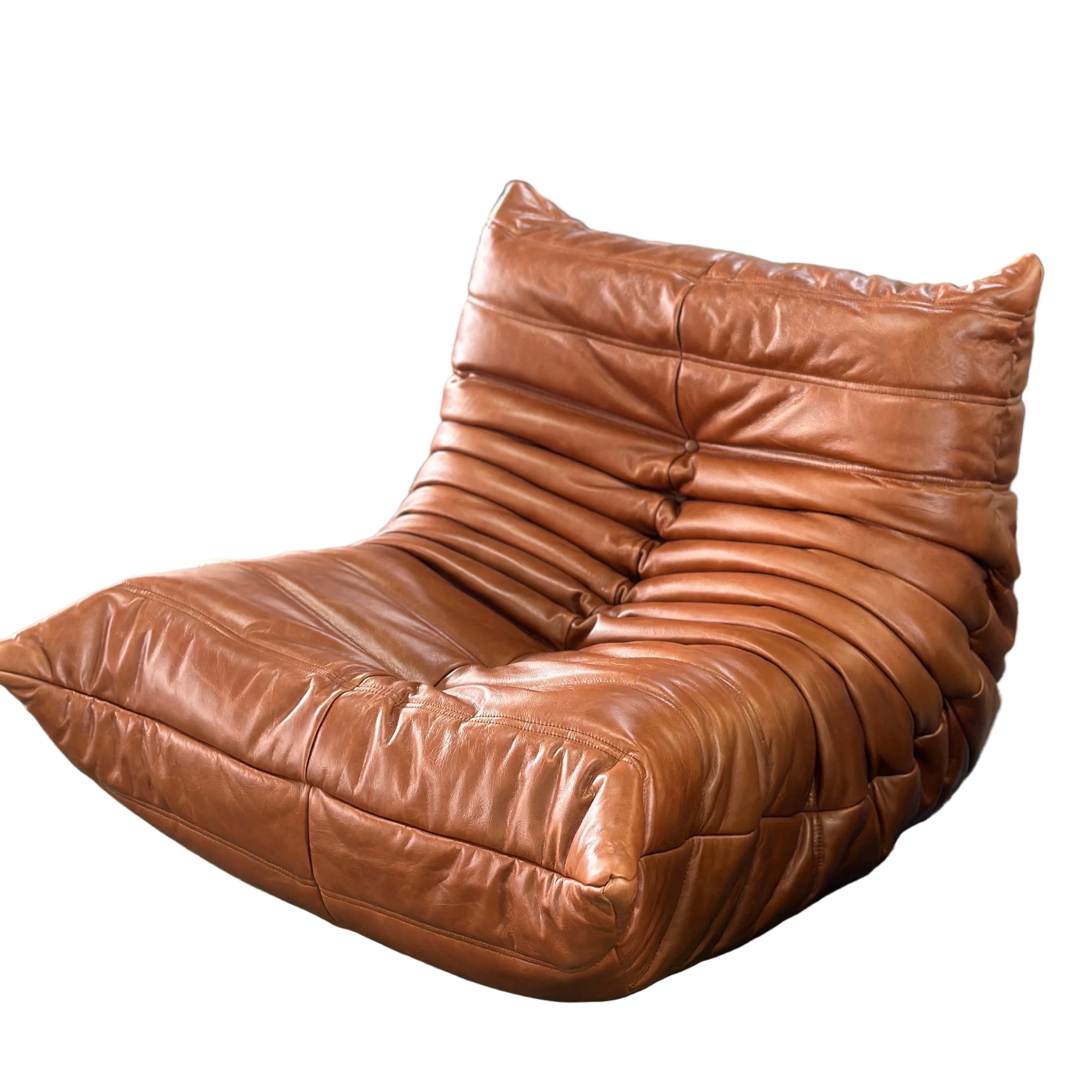 Togo Leather Fireside Chair