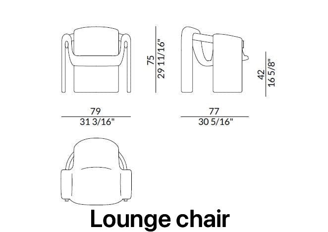 Sari Lounge Armchair - Modern Italian Sculptural Comfort