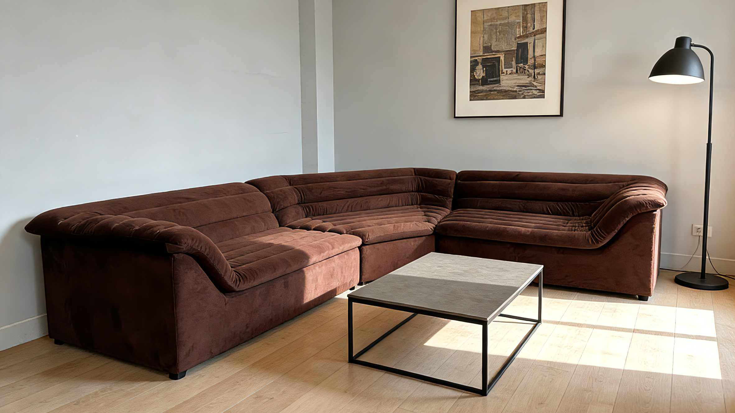 Float Sectional Sofa Curved Regular Size