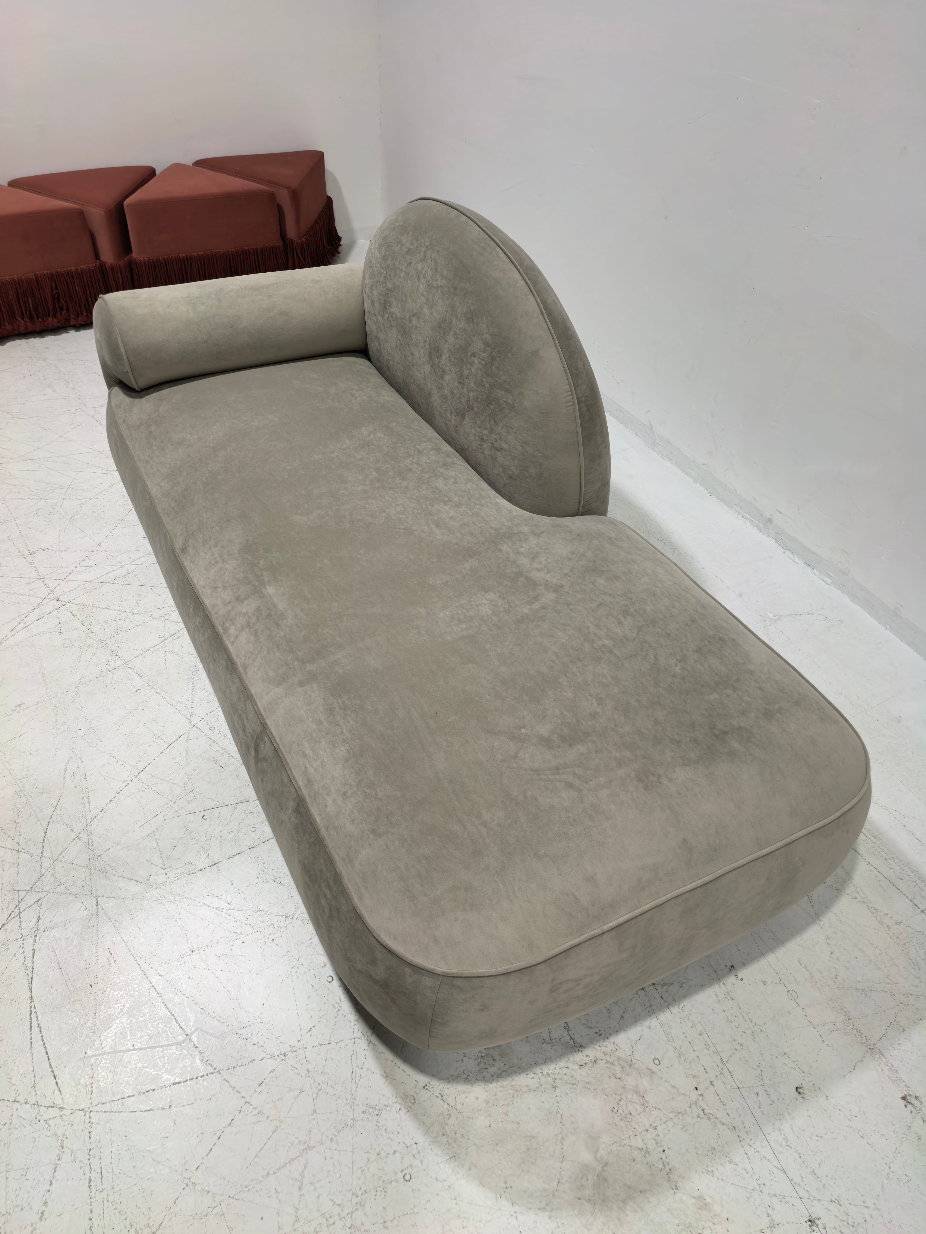 High elastic sponge flannelette recliner CYPRESS CHAISE LOUNGE