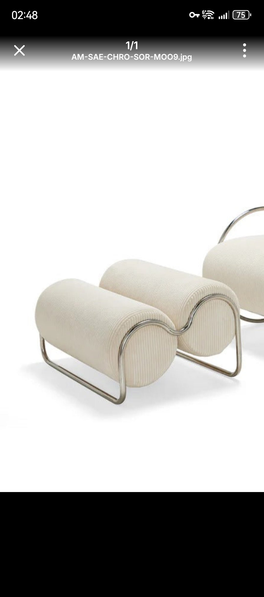 Chromeo Armchair with footrest