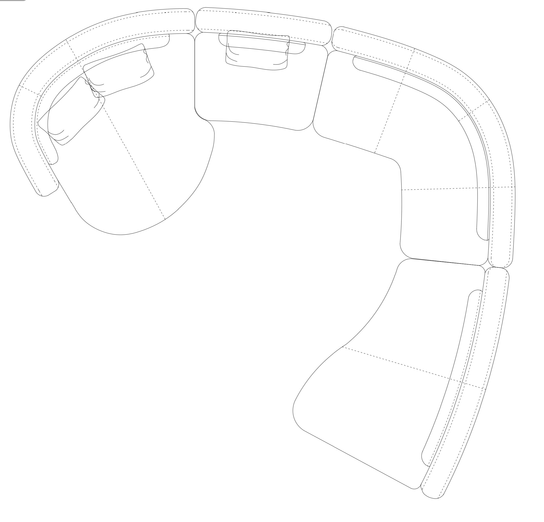 Bézier Style Curved Modular Sectional Sofa