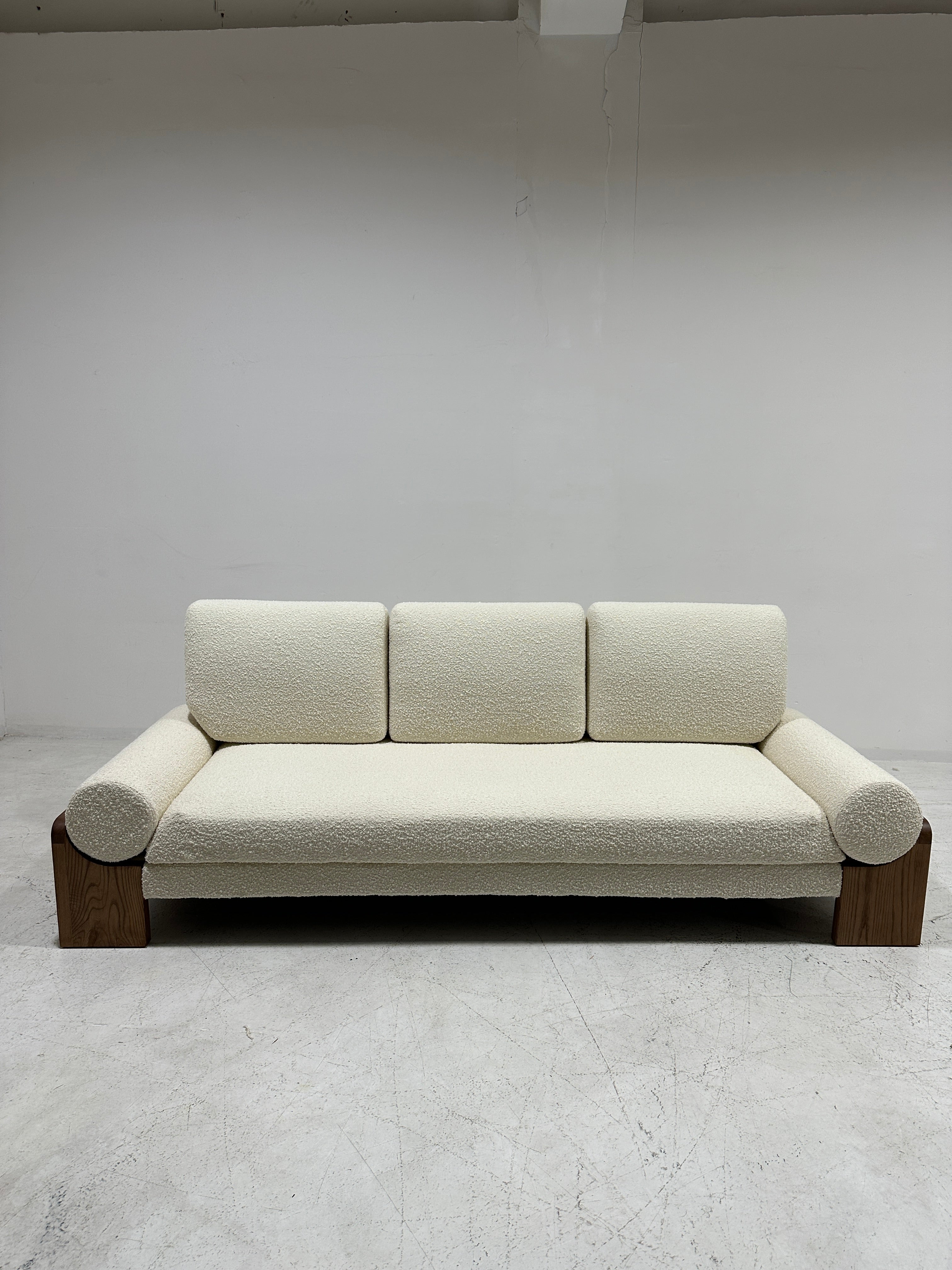 Olivier Sofa in Bouclé Sand - Mid-Century Coastal Luxe Lounge