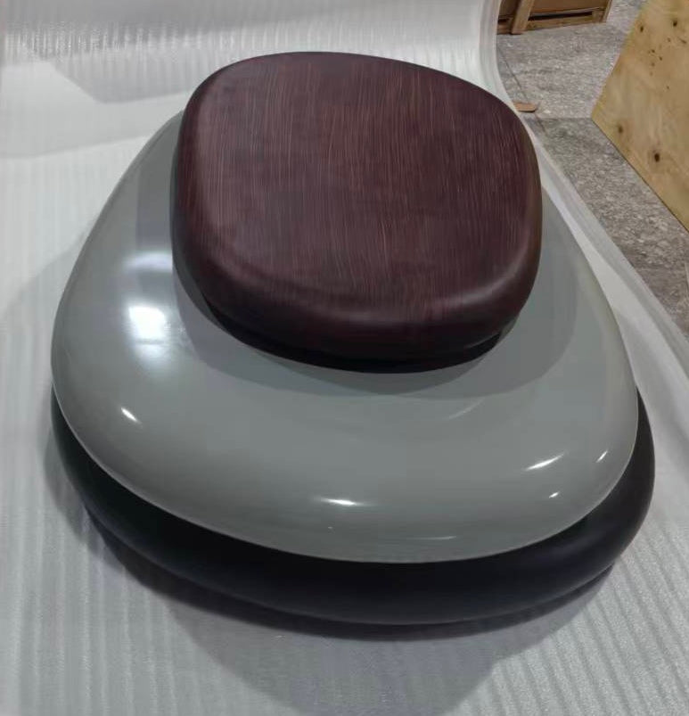 Galet Cocktail Table - Organic Pebble Rotating Lounge