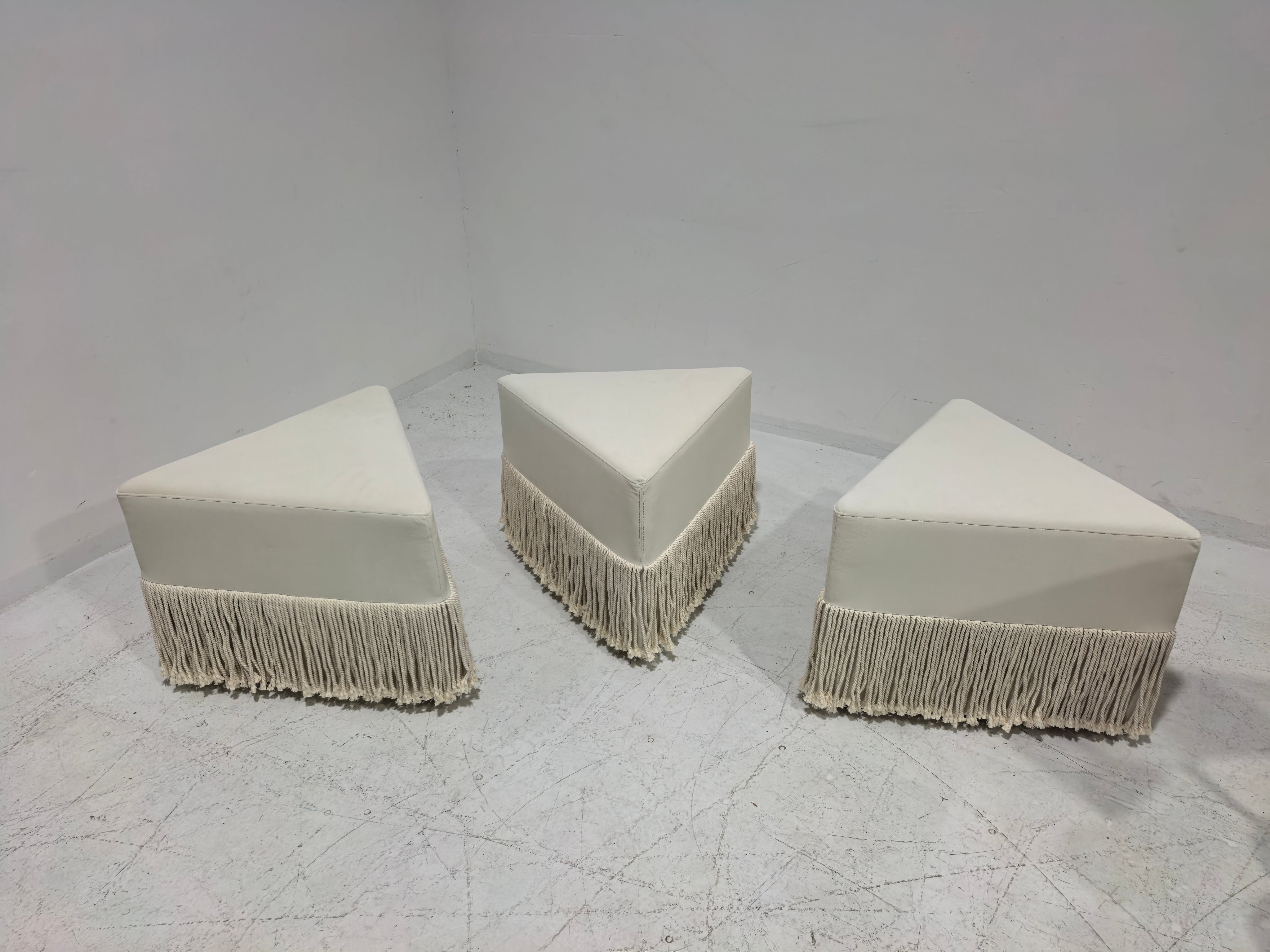 Allard Ottoman - Luxe Trillion Cut Velvet & Fringe