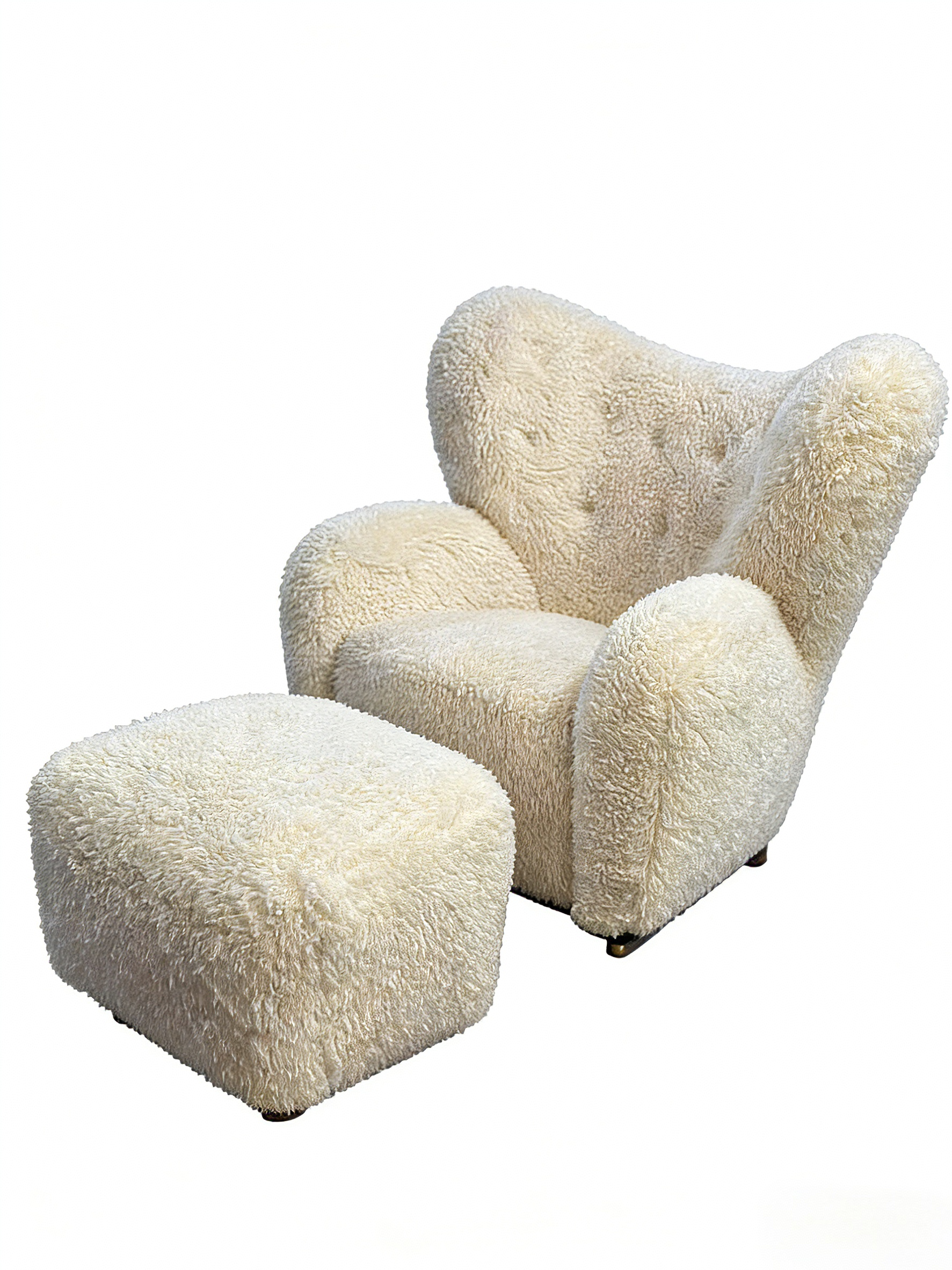 Flemming Lassen Tired Man Chair in Sheepskin