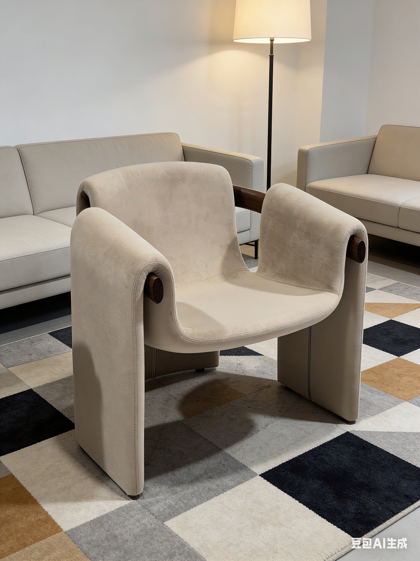 Sari Lounge Armchair - Modern Italian Sculptural Comfort