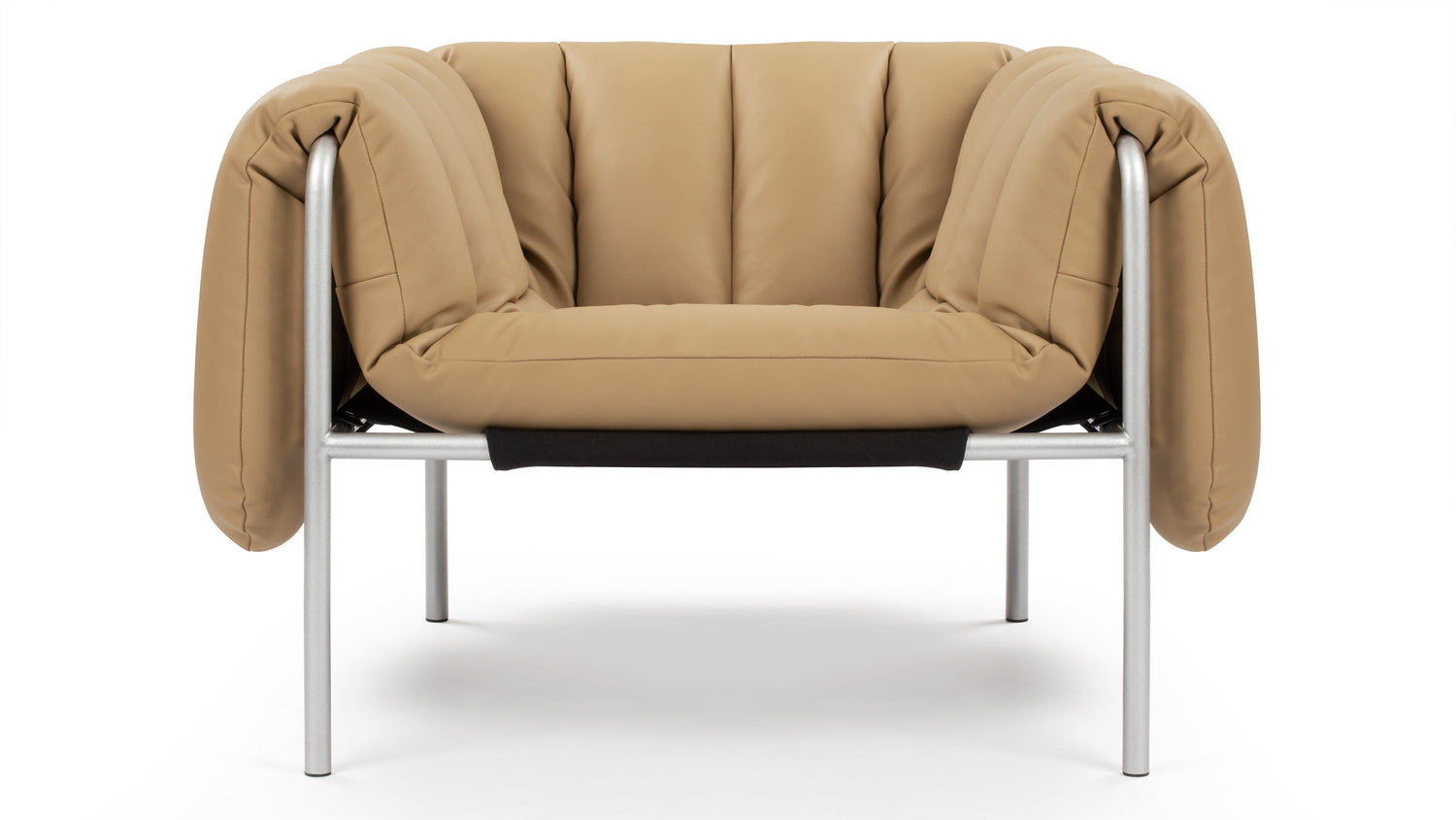 Puffy Lounge Chair: Stylish & Comfortable Vegan Leather Seat