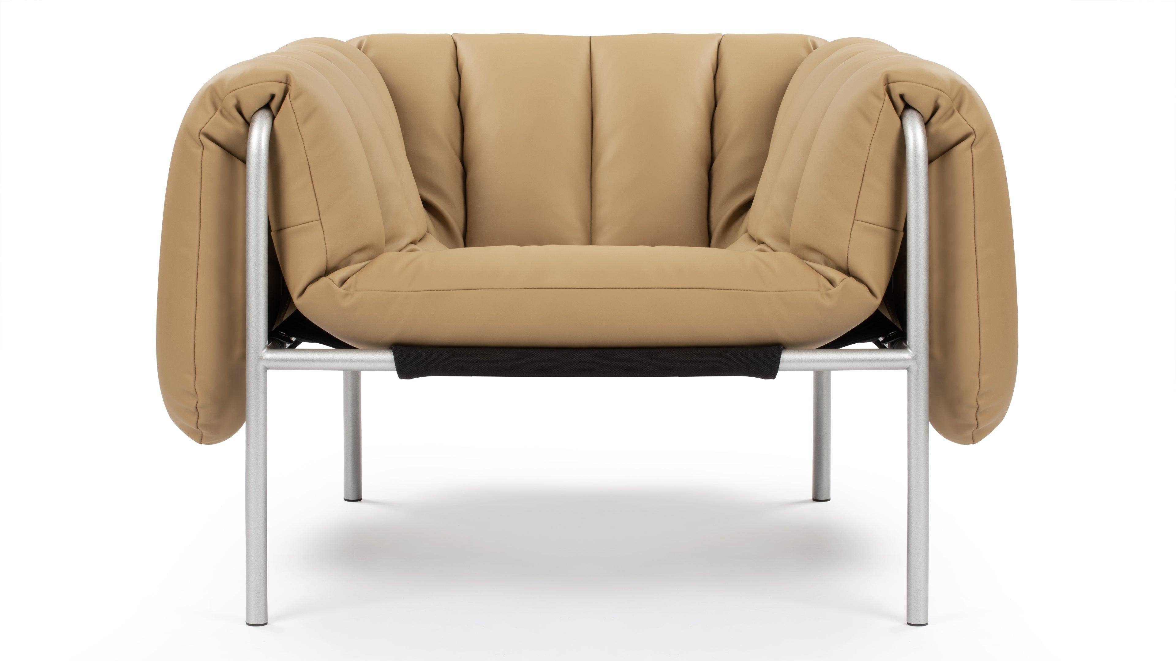 Puffy Lounge Chair: Stylish & Comfortable Vegan Leather Seat