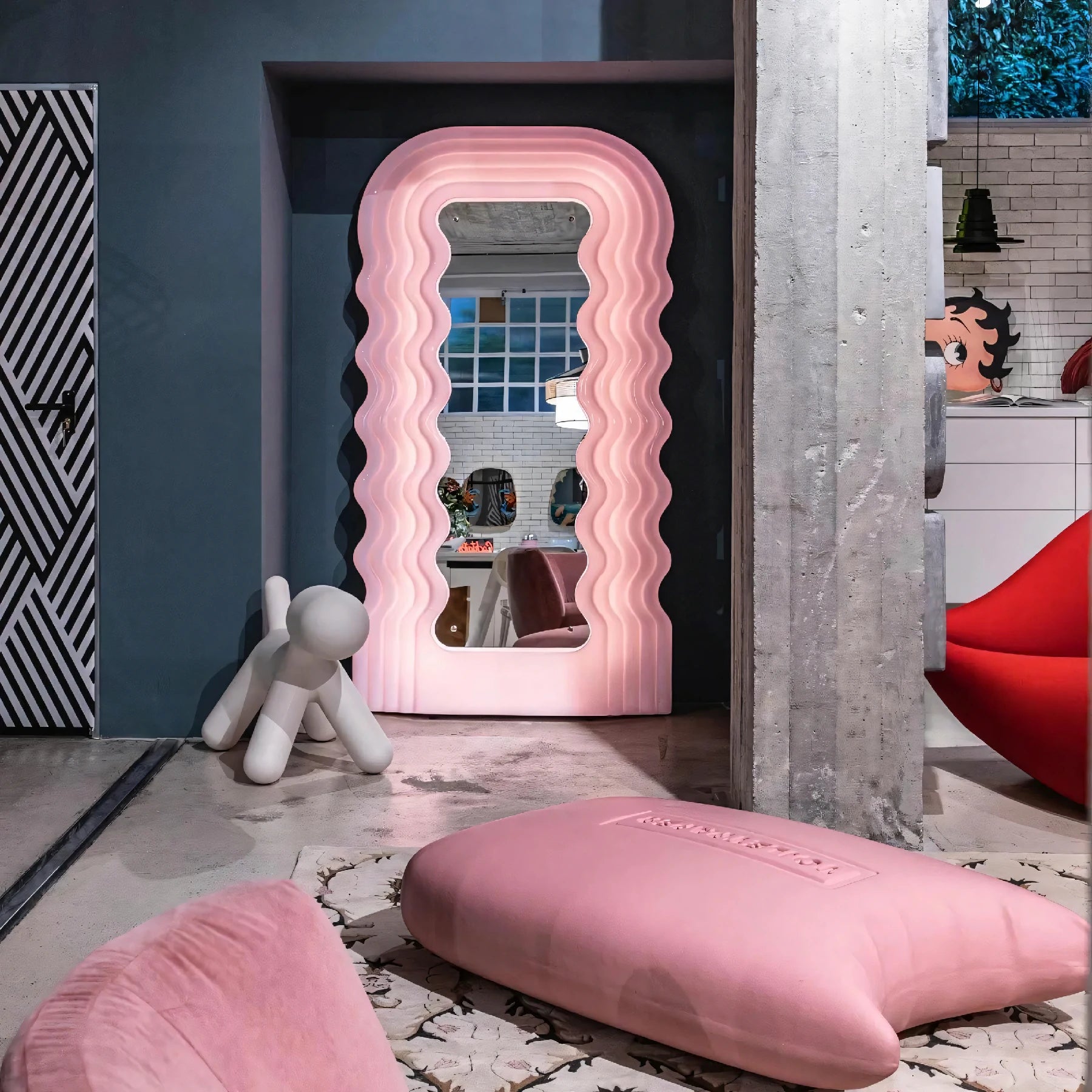 Iconic Ultrafragola Mirror by Ettore Sottsass