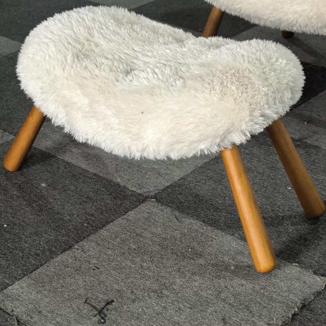 Luxury Mid-Century Modern Arctander Style Ottoman
