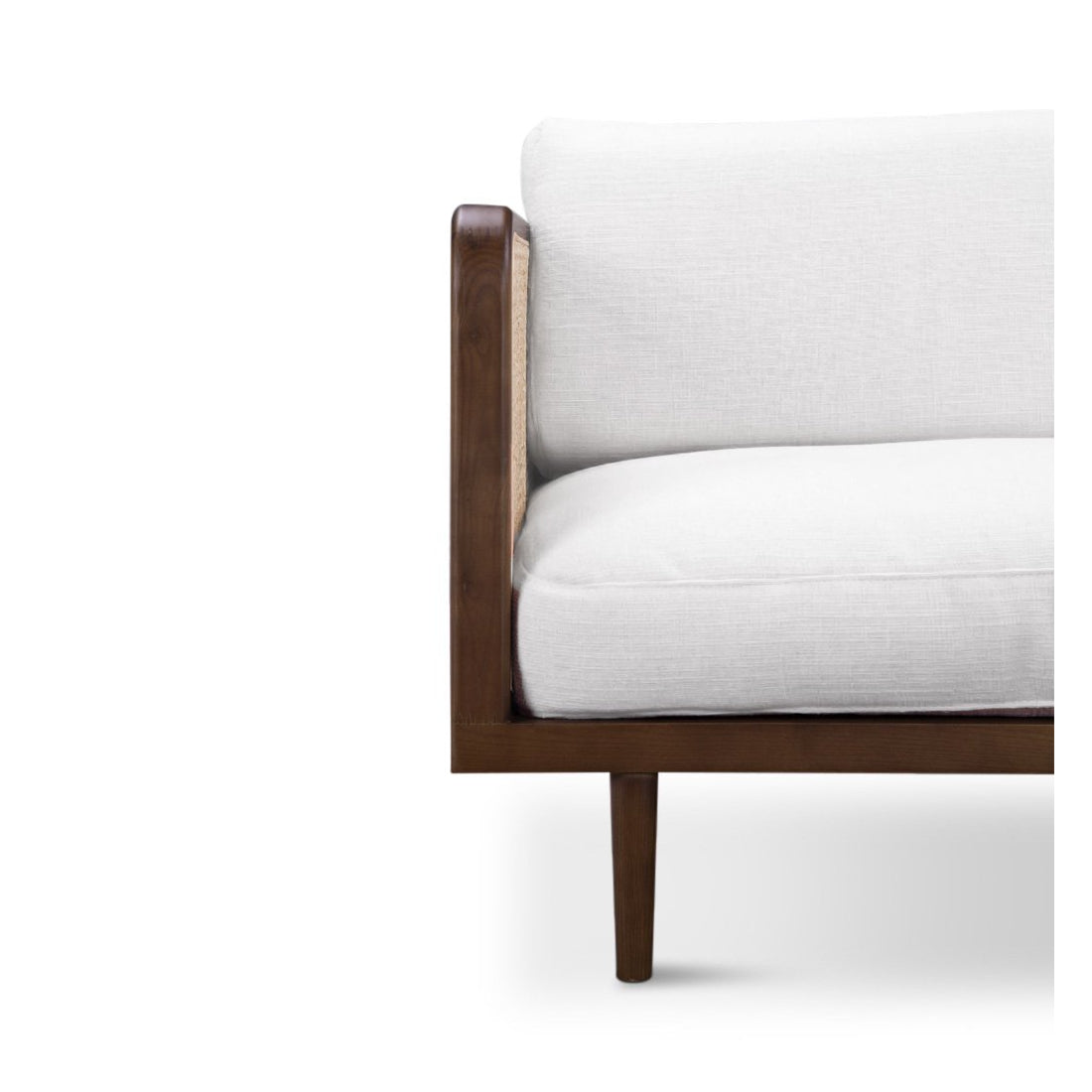 Cleo Rattan Sofa - Mid-Century Modern Coastal Chic Lounge