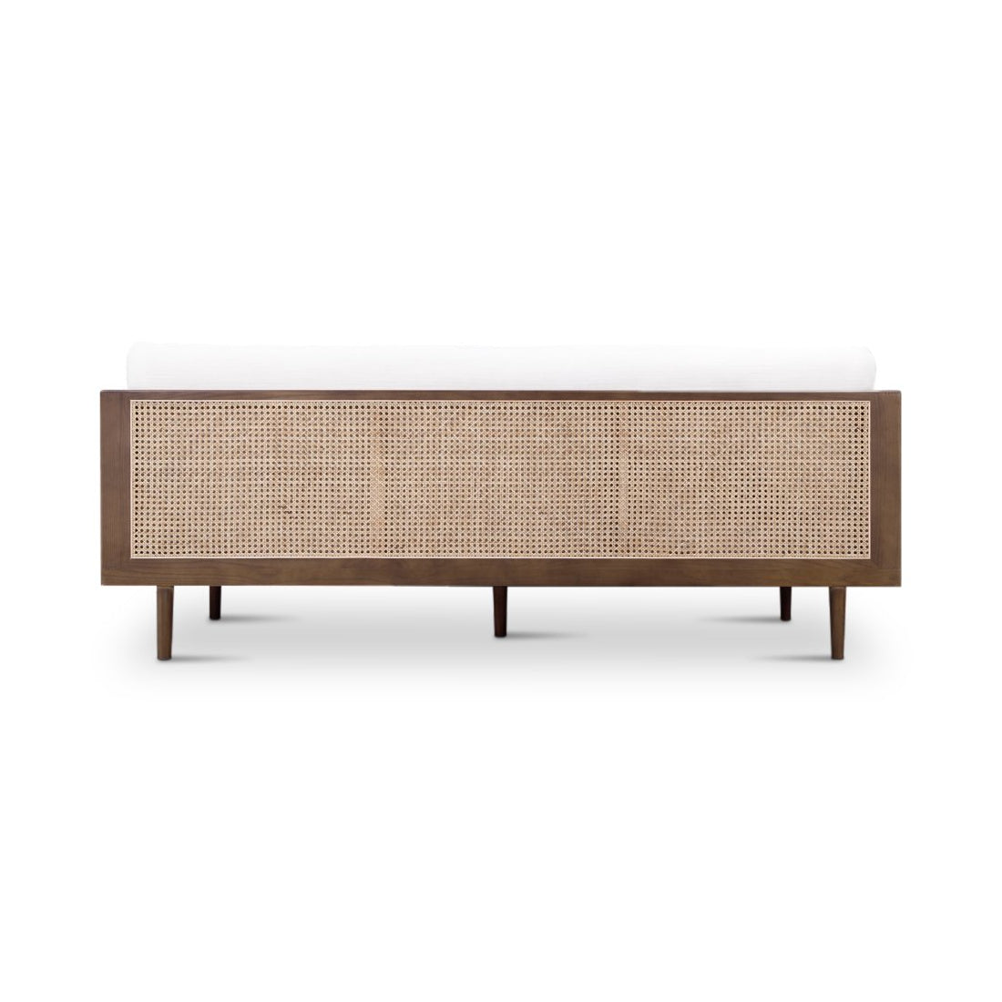 Cleo Rattan Sofa - Mid-Century Modern Coastal Chic Lounge