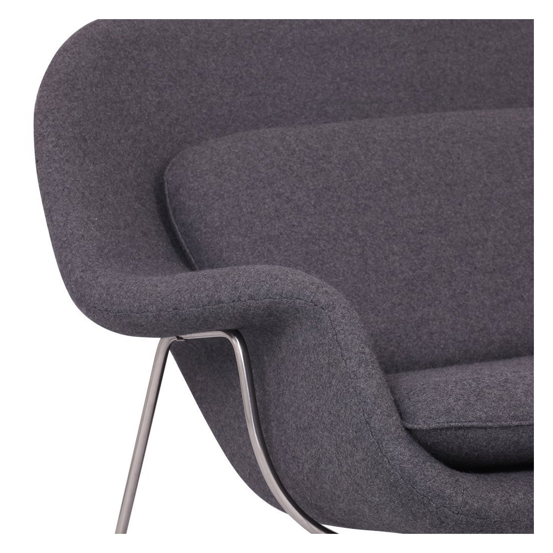 Womb Loveseat – Chrome Legs | Mid-Century Modern Comfort