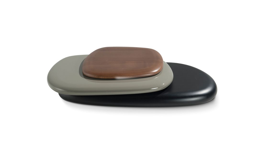 Galet Cocktail Table - Organic Pebble Rotating Lounge
