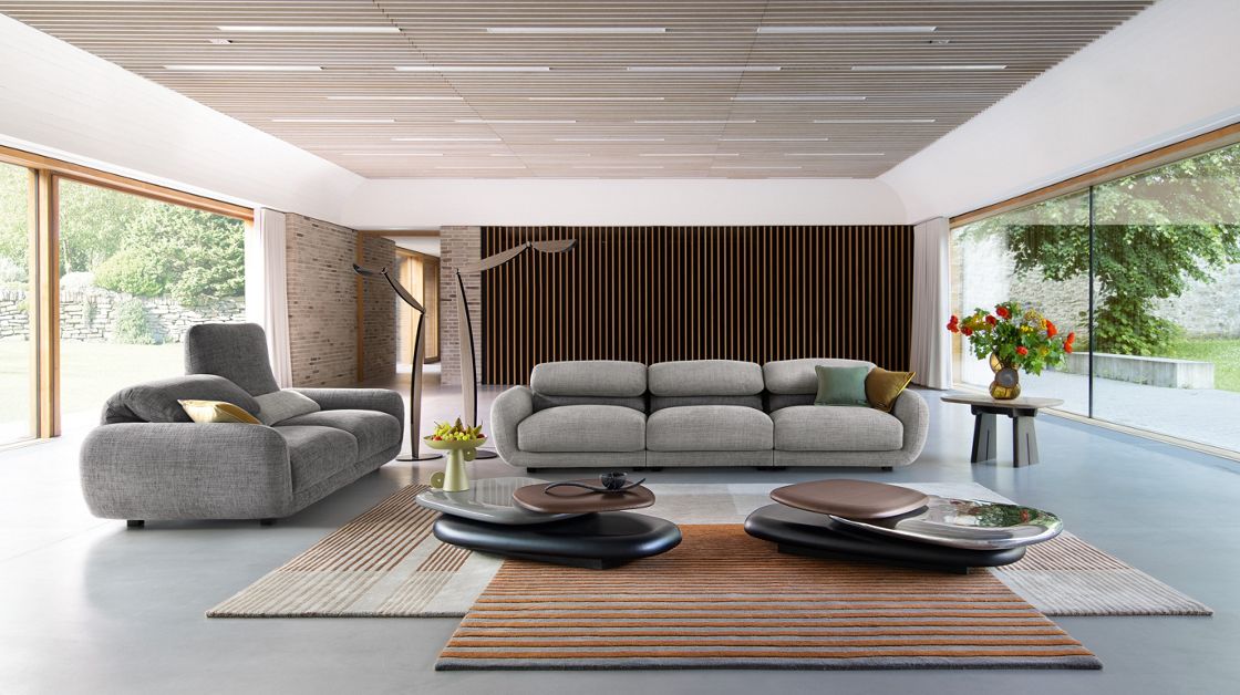 Galet Cocktail Table - Organic Pebble Rotating Lounge