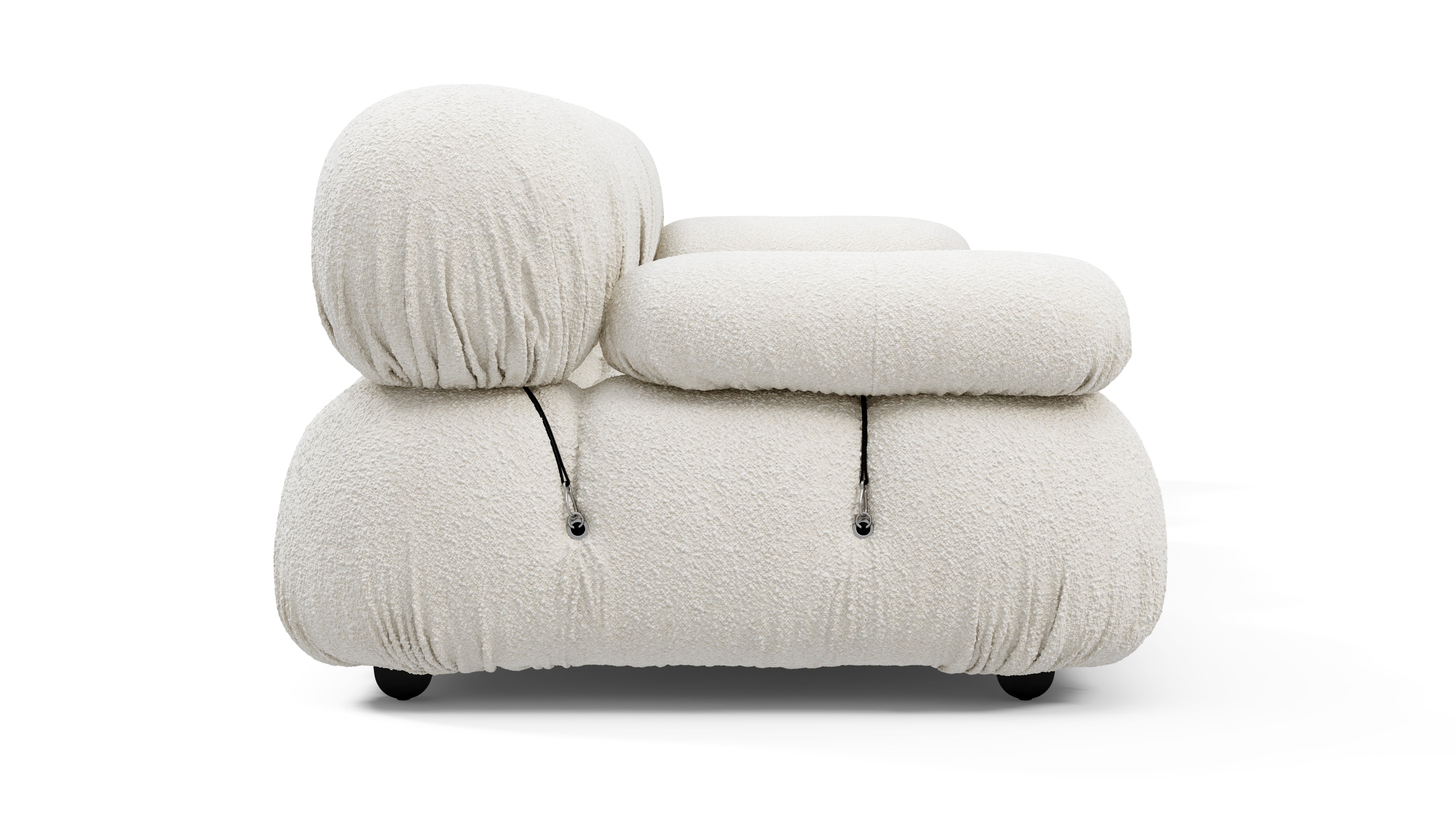 Mario Bellini Three Seater Sofa, White Boucle