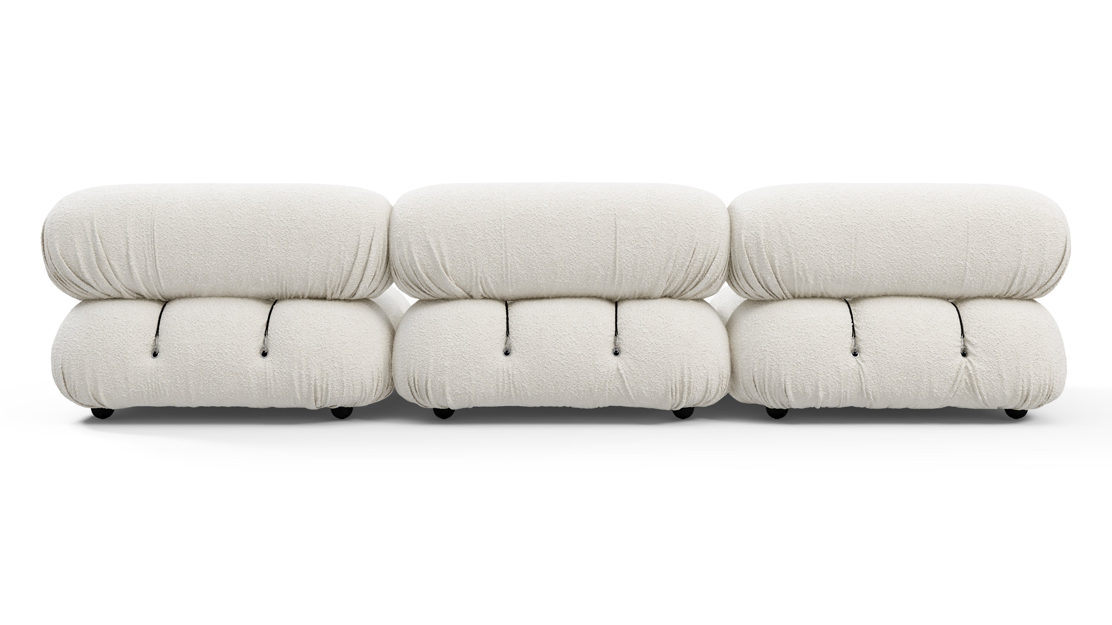 Mario Bellini Three Seater Sofa, White Boucle