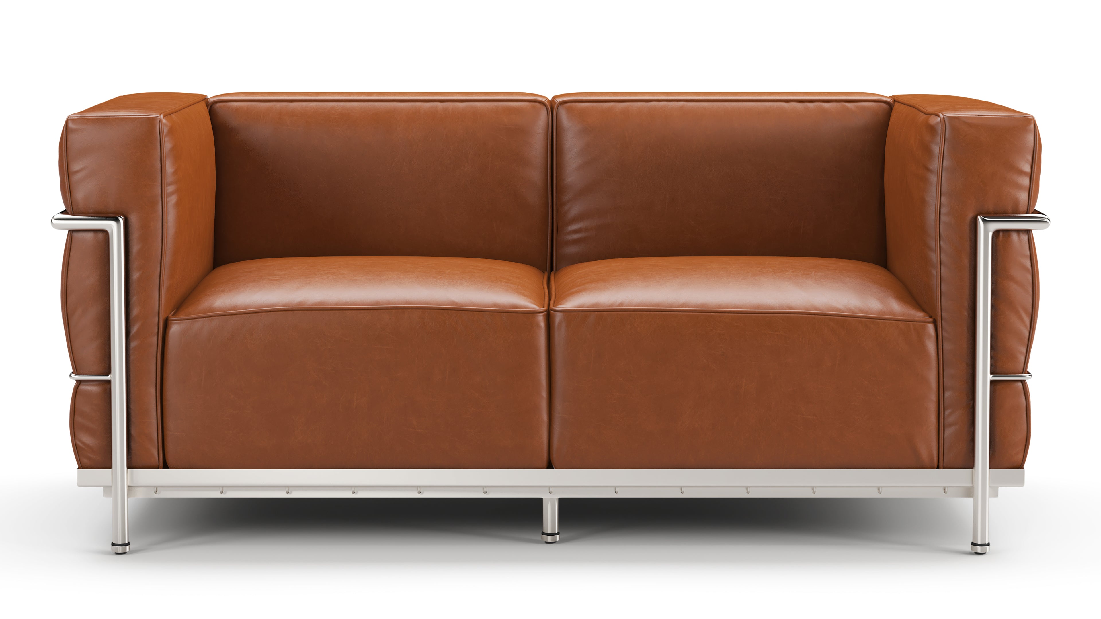 Shop the best selling LE Corbusier style two-seater sofa for a touch of modern elegance.