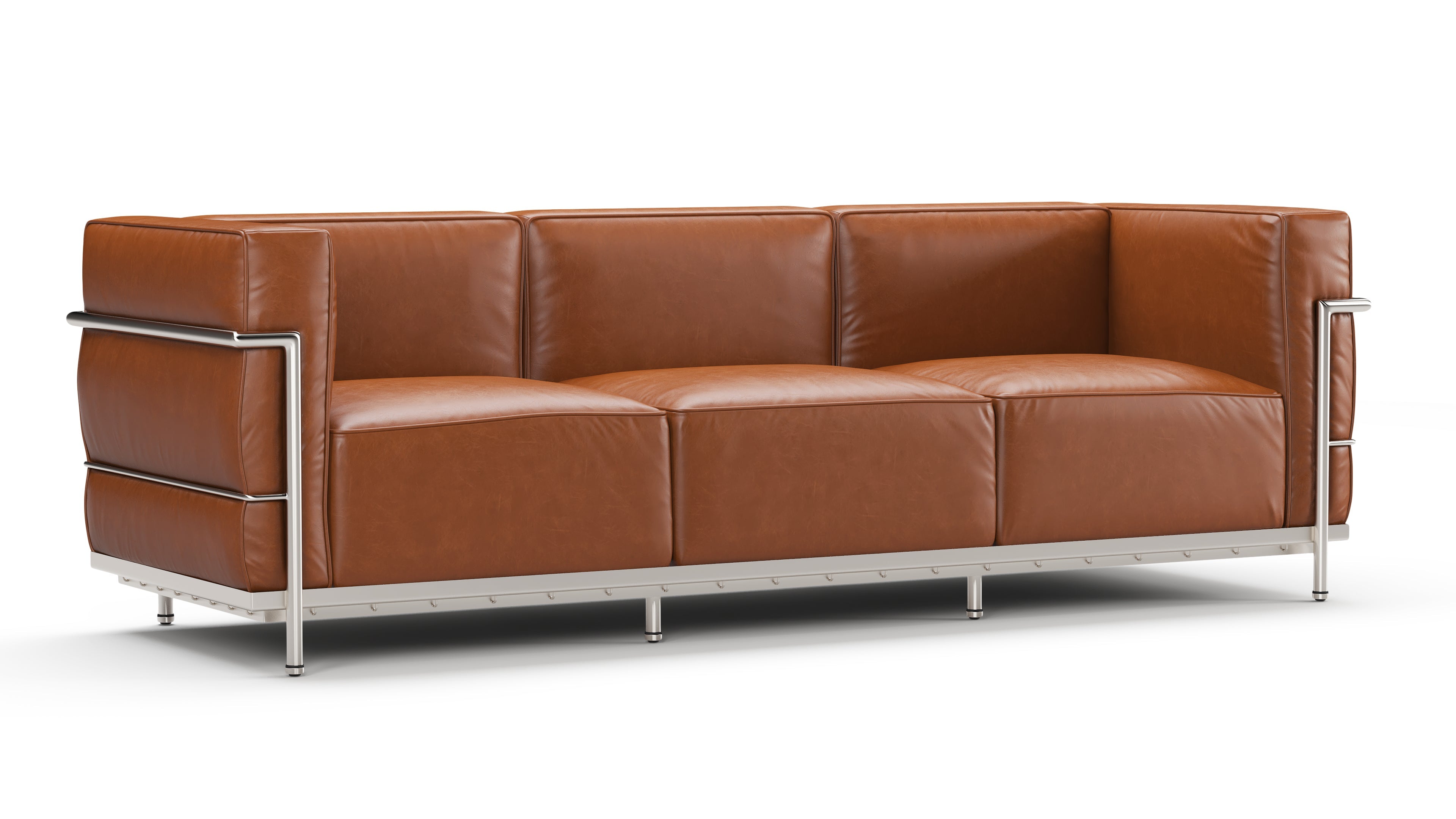 Mid-century modern elegance captured in the Le Corbusier three seater sofa design.