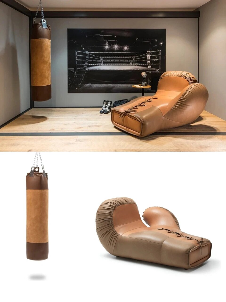 Comfort Meets Vigor: The Unique Boxing Glove Sofa