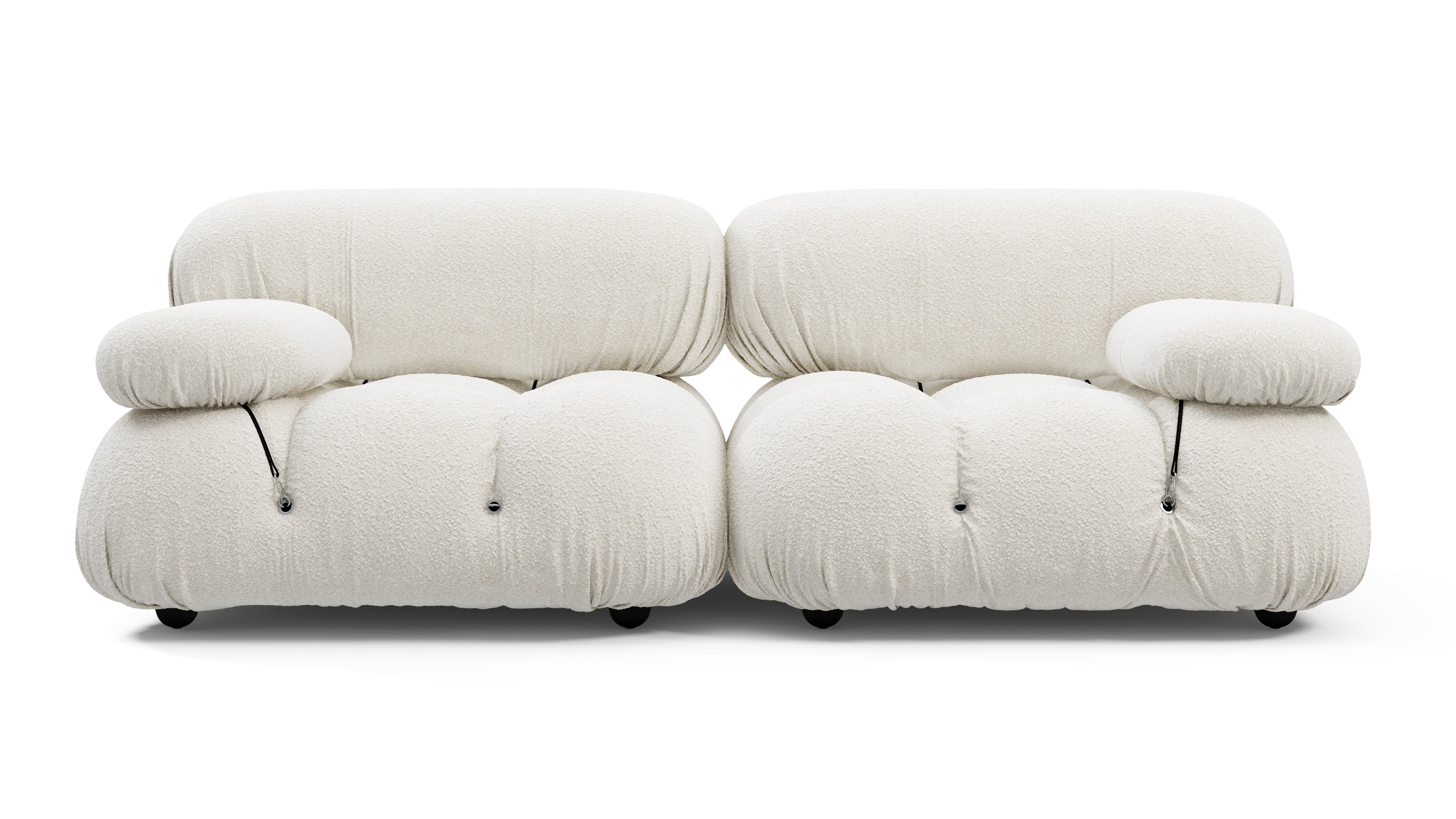 Mario Bellini Two Seater Sofa, White Boucle