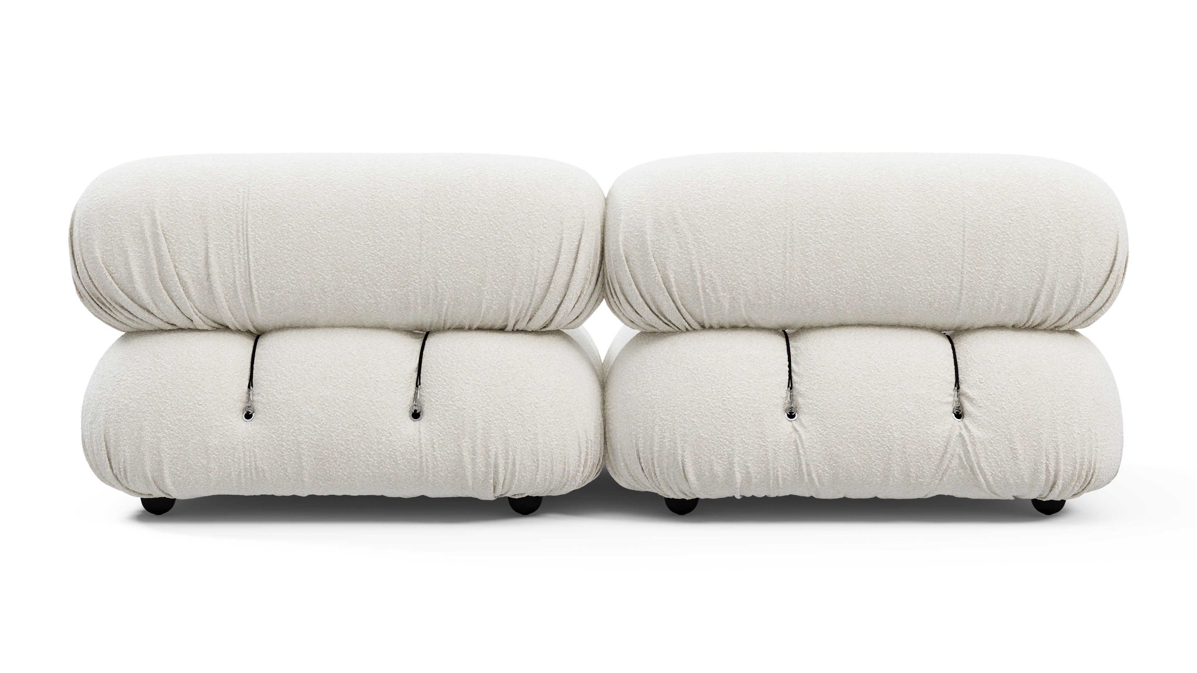 Mario Bellini Two Seater Sofa, White Boucle