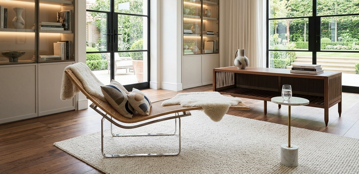 Premium Reproduction of PK24 Wicker Lounge Chair – Mid-Century Modern Chaise Longue
