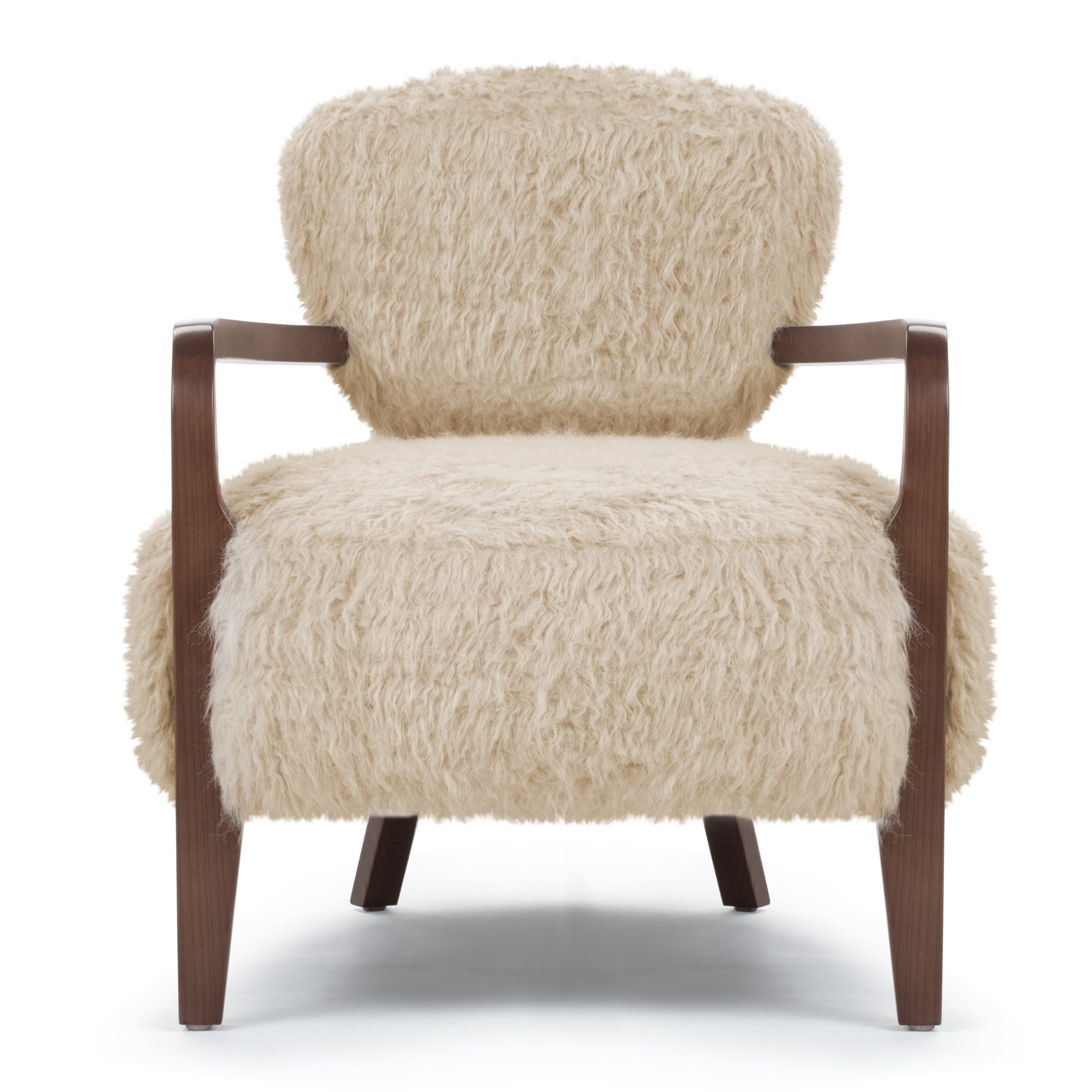 Yeti Chair with Cream Vegan Sheepskin Upholstery