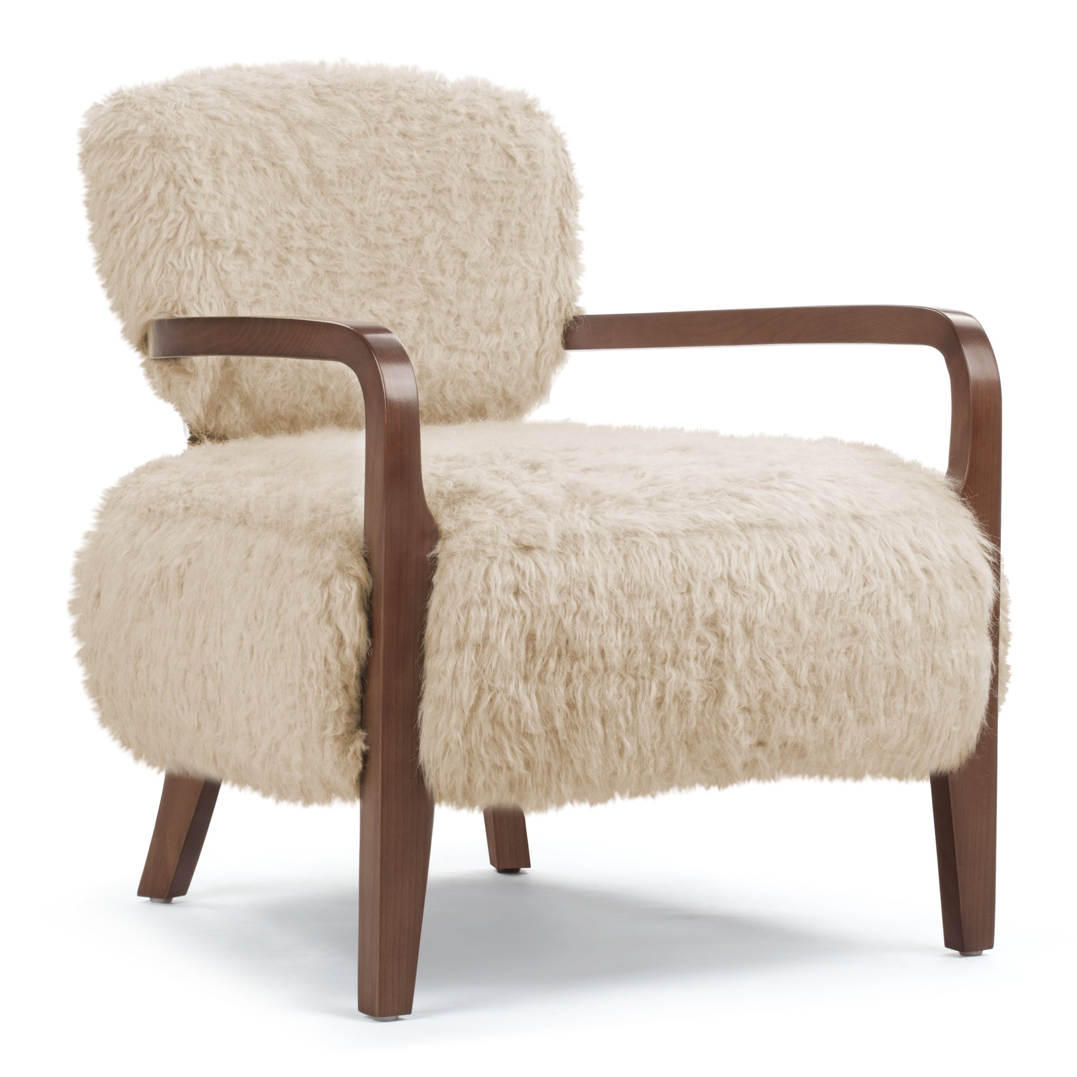 Vintara Design Mid-Century Oak Frame Accent Chair