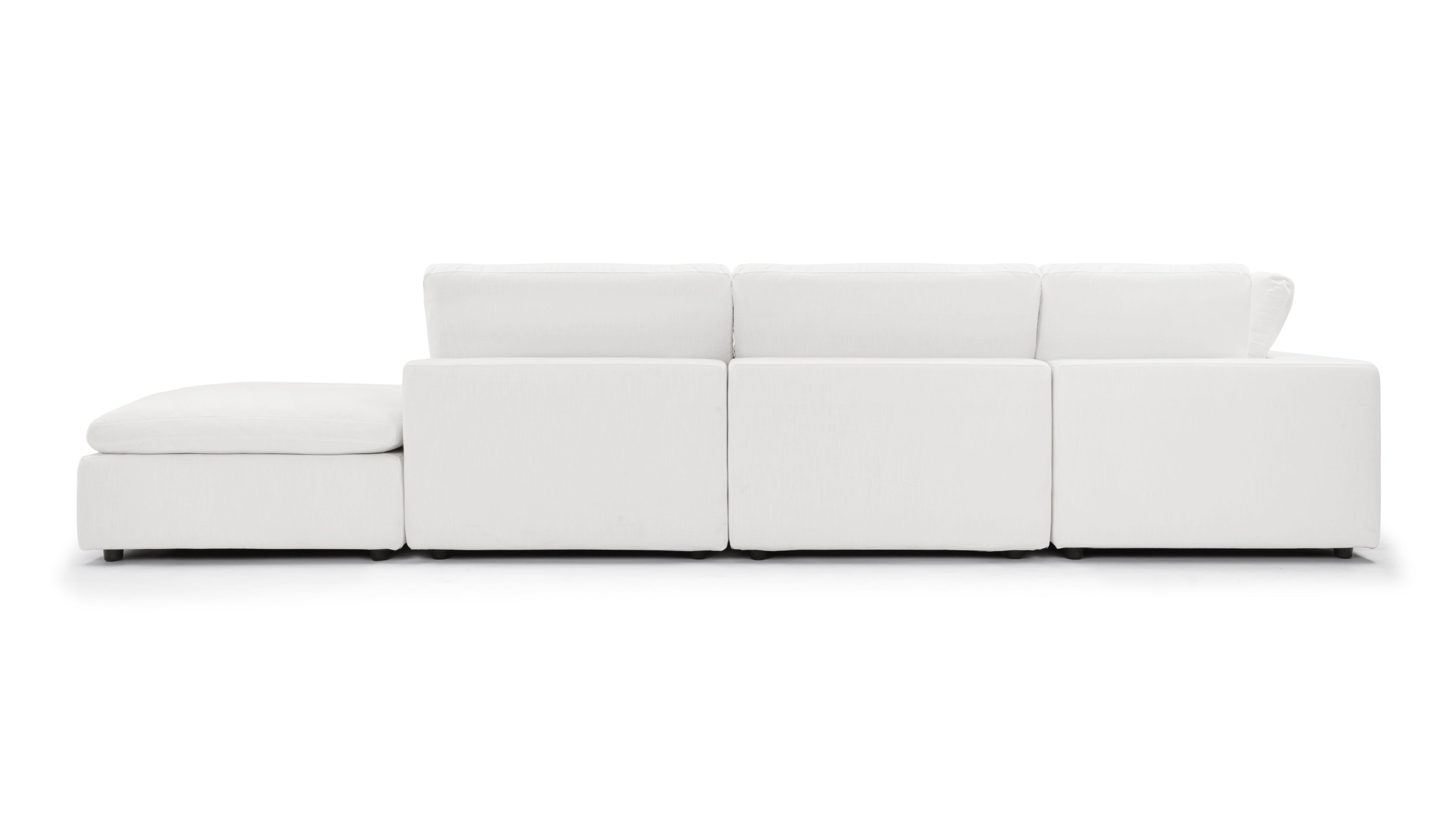 Elegant cloud sofa with sleek lines and a modular design for flexible living.