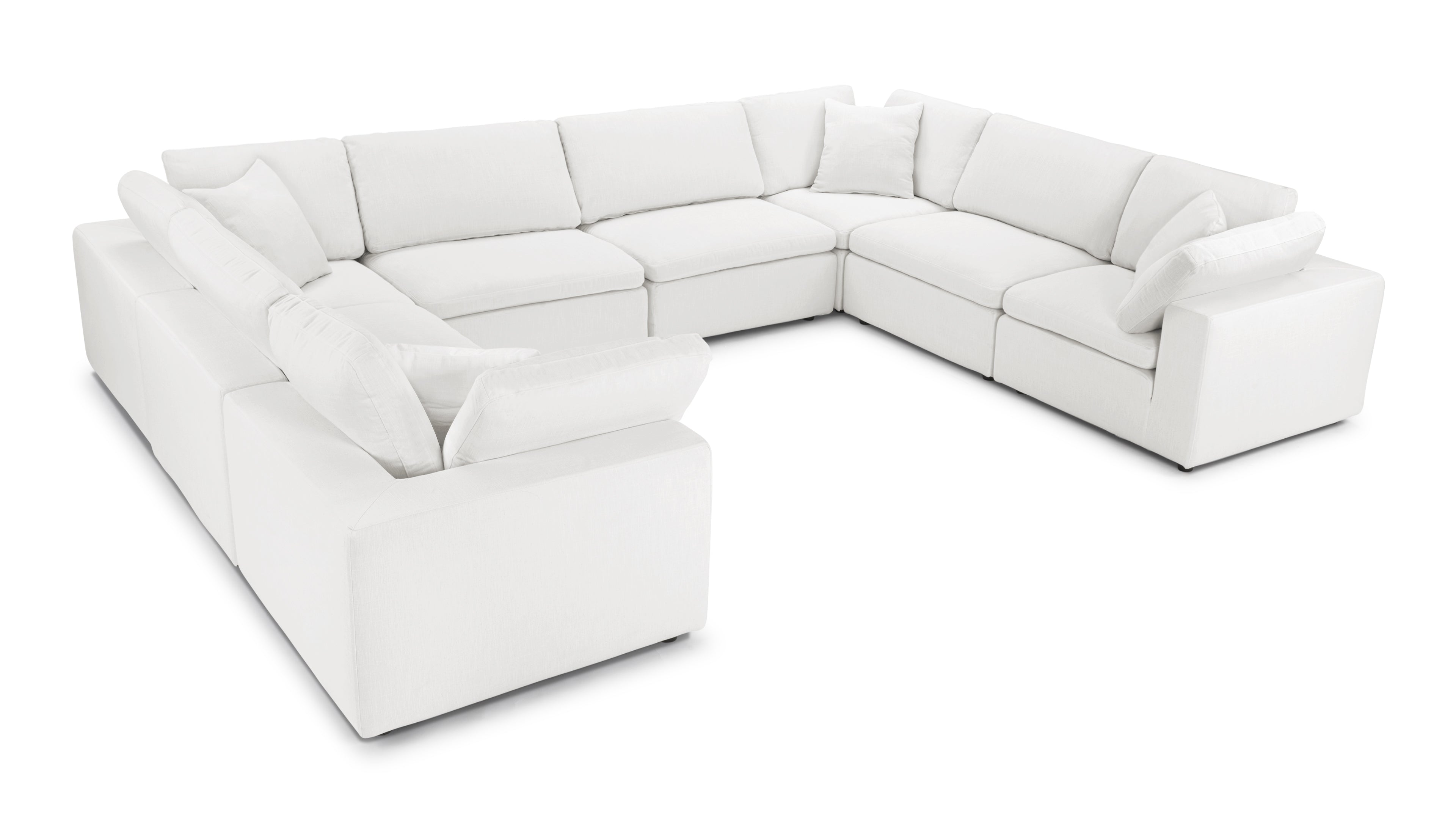 Durable Sky Cloud sofa with rot-resistant Merbau wood and polished chrome base.