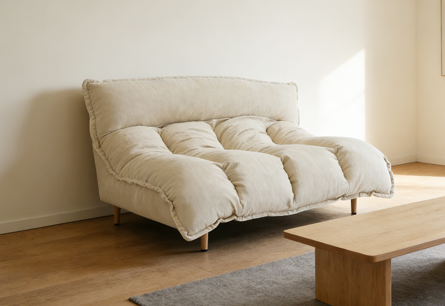 Cloud-Love Convertible Sofa | Minimalist Plush Lounge & Guest Bed