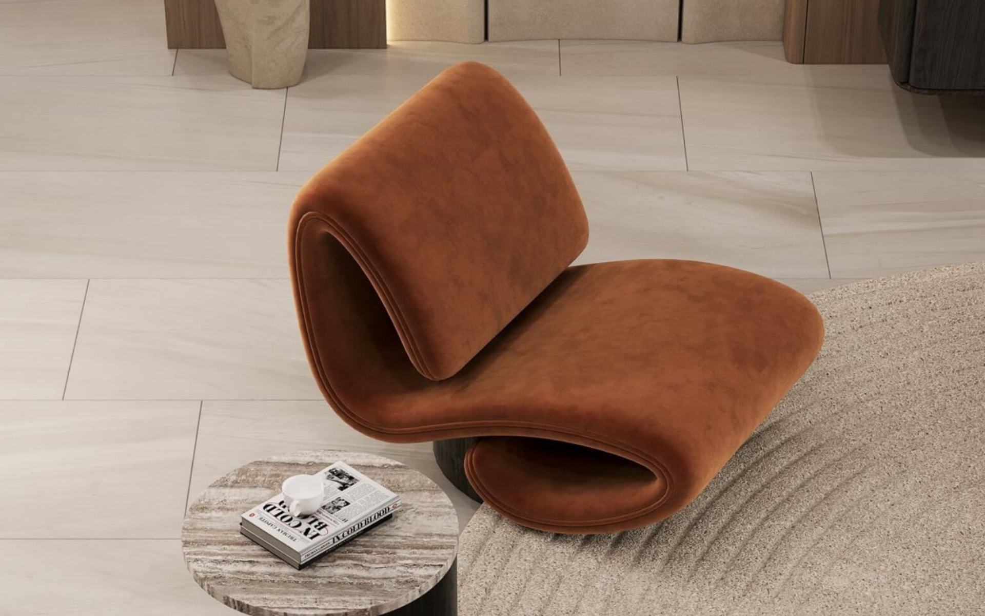 Luna Armchair - Modern Coastal Elegance Lounge