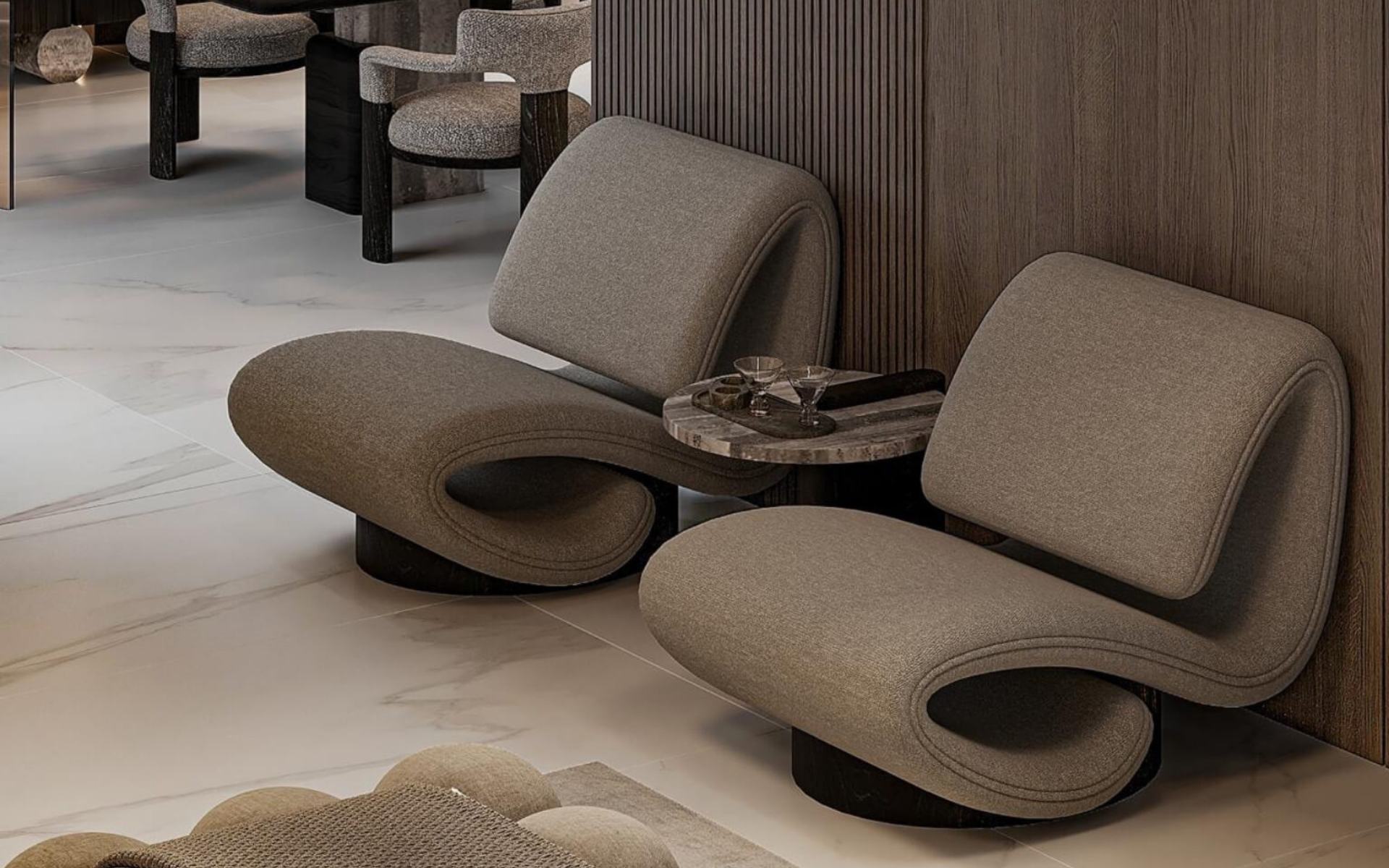 Luna Armchair - Modern Coastal Elegance Lounge