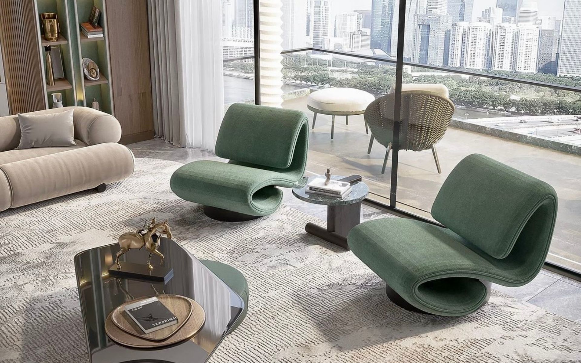 Luna Armchair - Modern Coastal Elegance Lounge