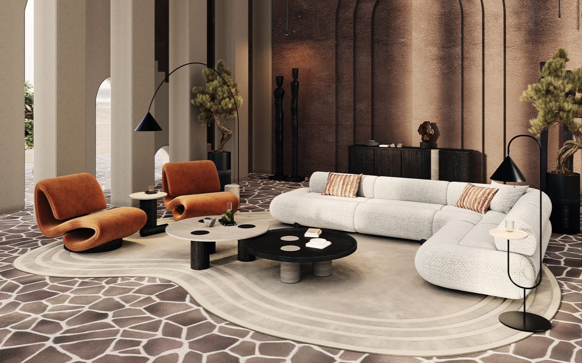Luna Armchair - Modern Coastal Elegance Lounge