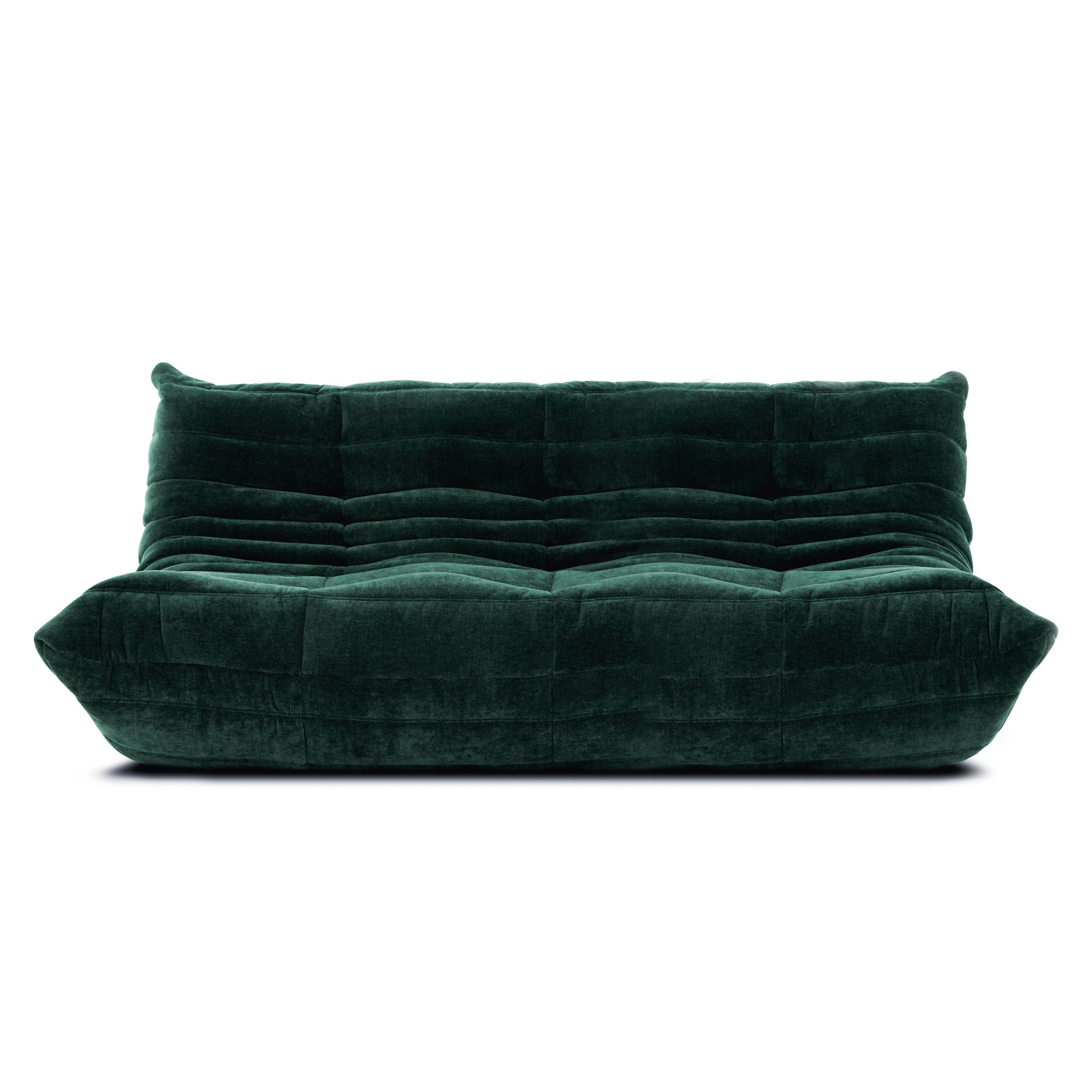 Togo corner sofa, an iconic modern sectional sofa in green.