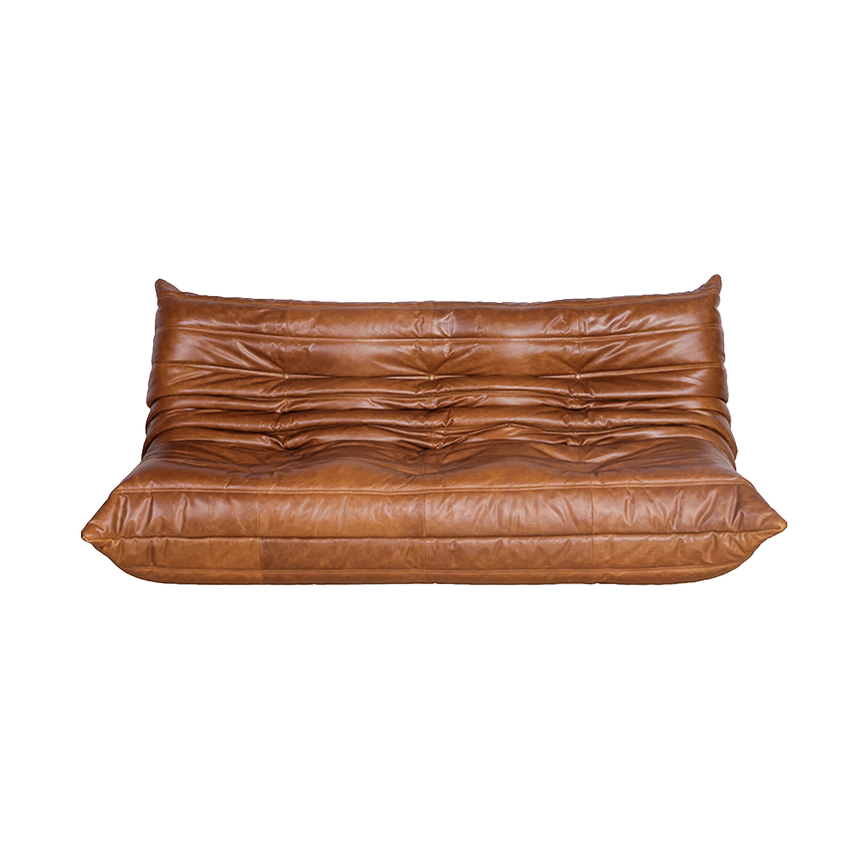 Elegant Leather Togo sofa 3 seater, perfect for adding a touch of sophistication to your living room.