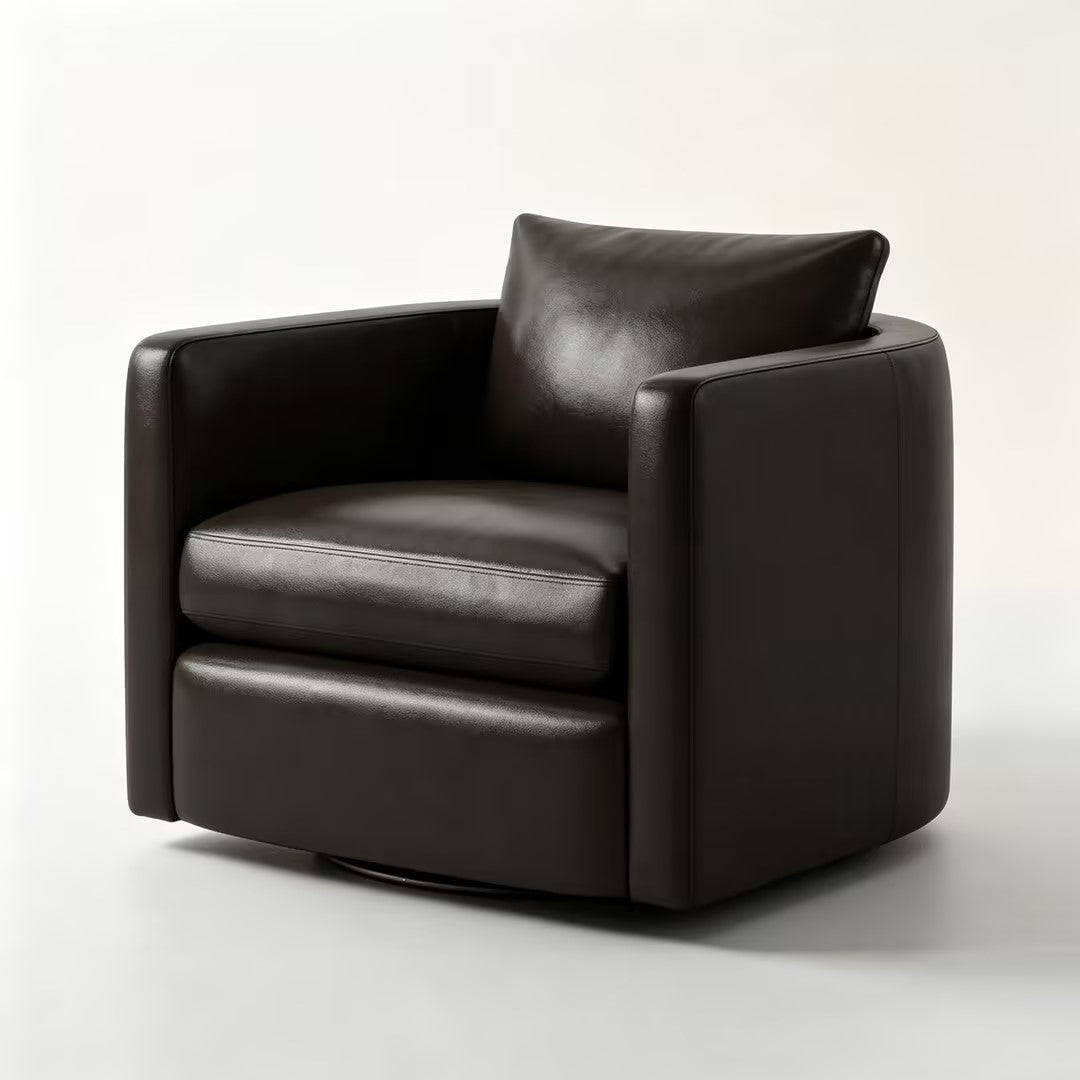 Milo Leather Swivel Chair
