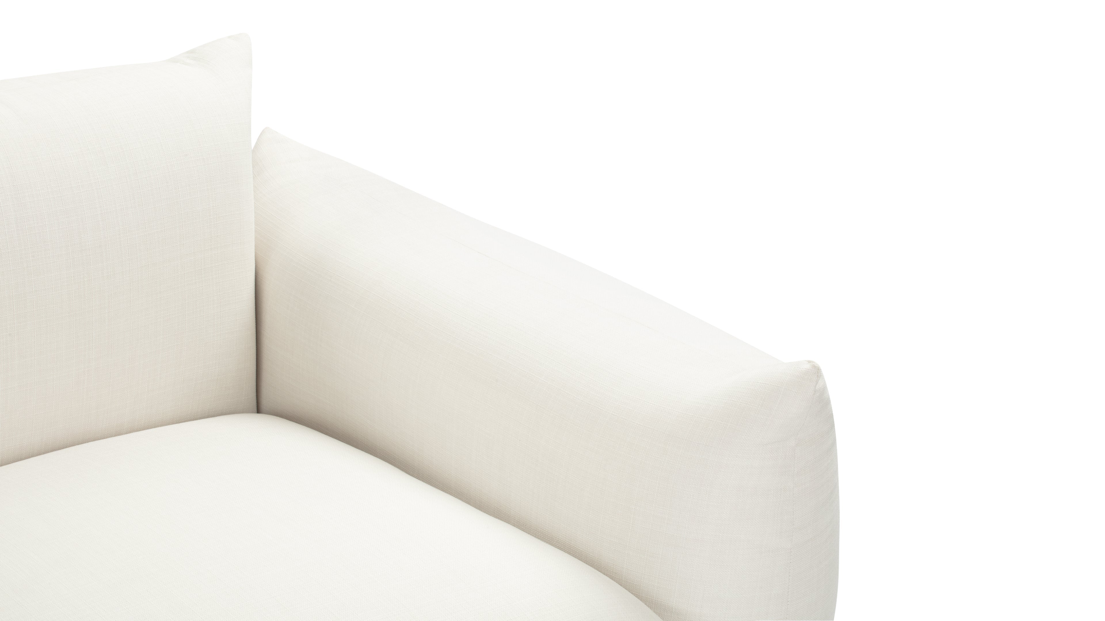 Marenco Sofa in ivory linen, blending modern aesthetics with supreme comfort