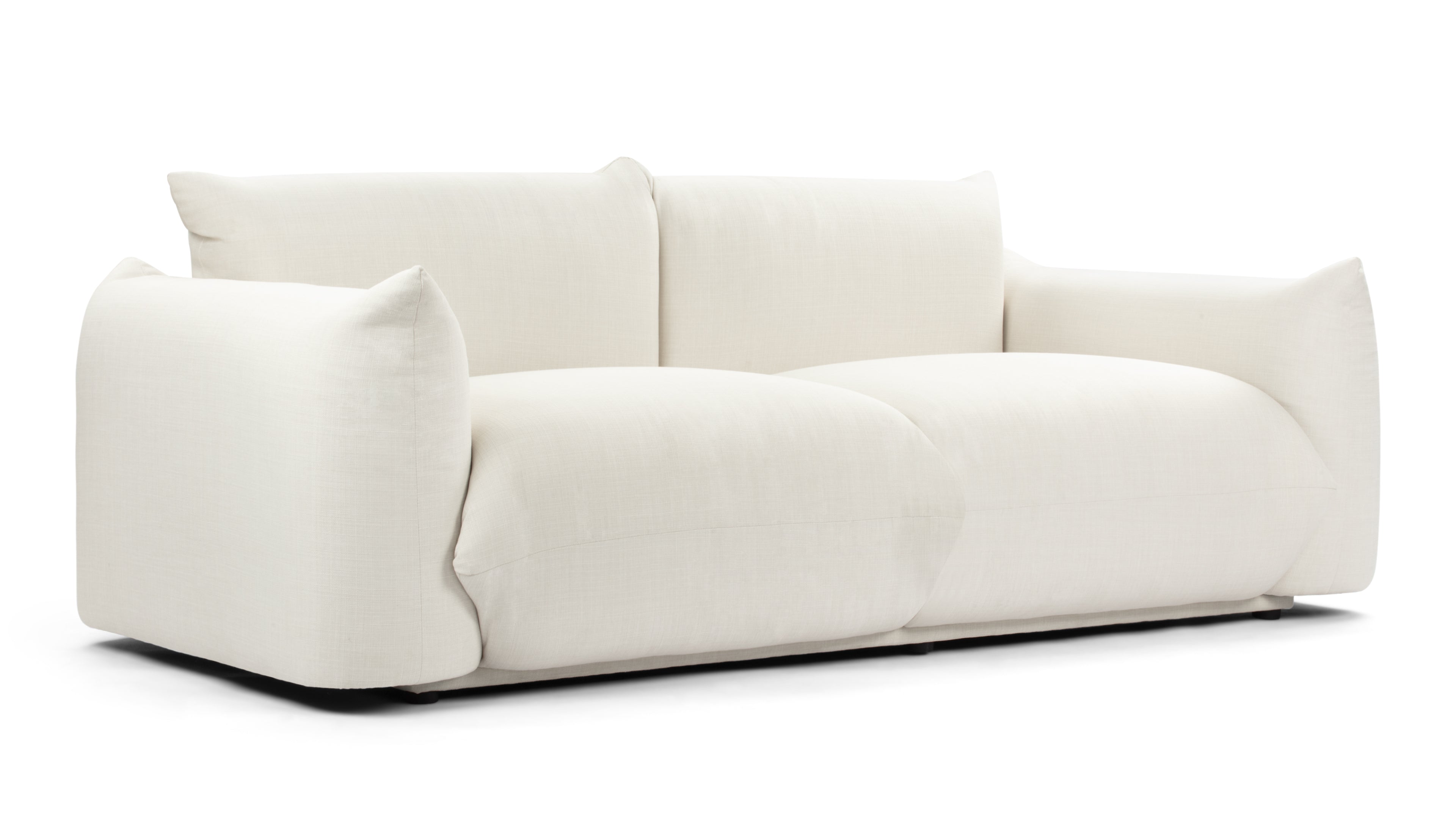 Marenco Two Seater Sofa in premium ivory linen, perfect for contemporary interiors