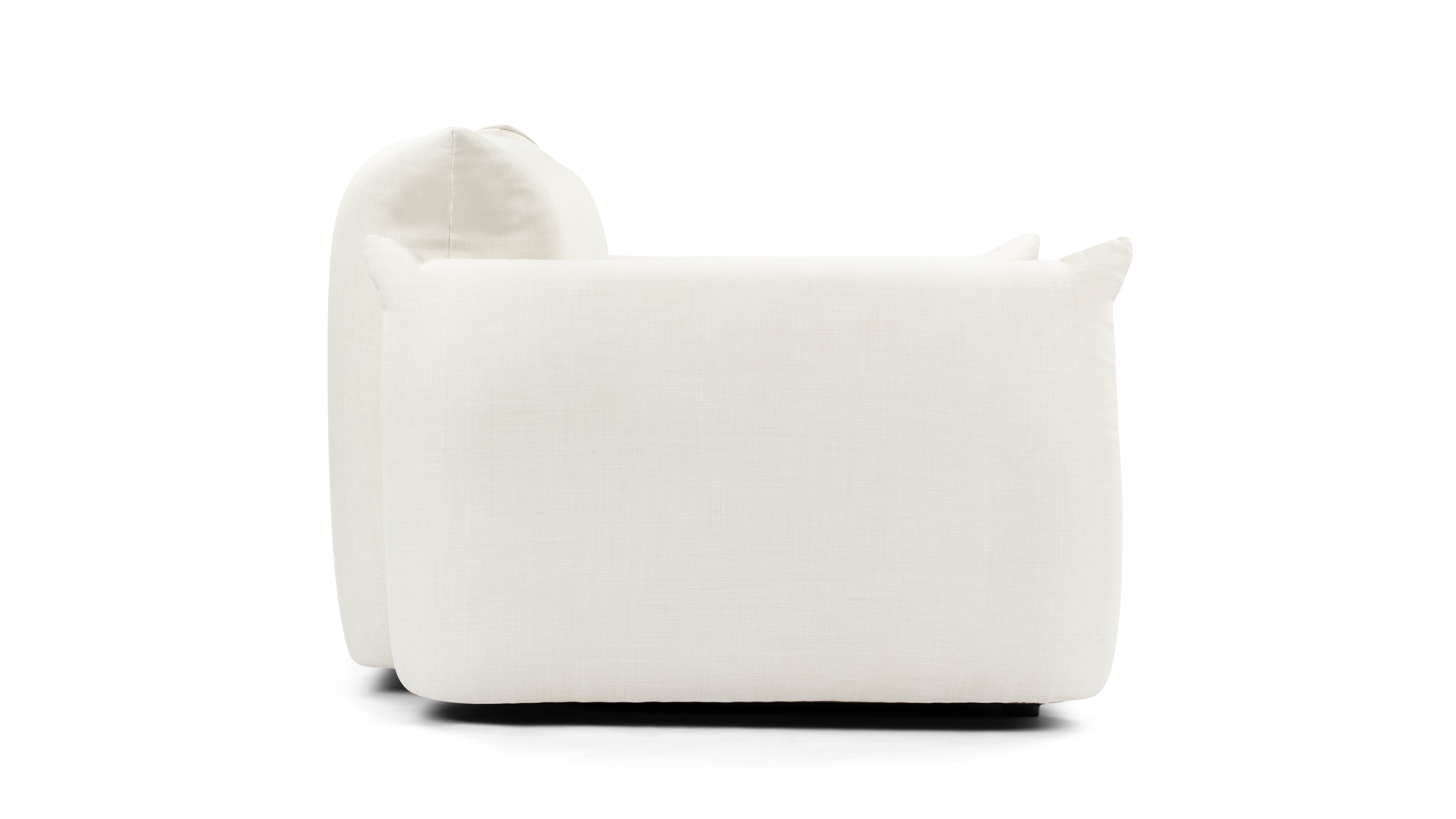 Luxurious Modern White Marenco Sofa with medium-density foam cushions for ultimate comfort