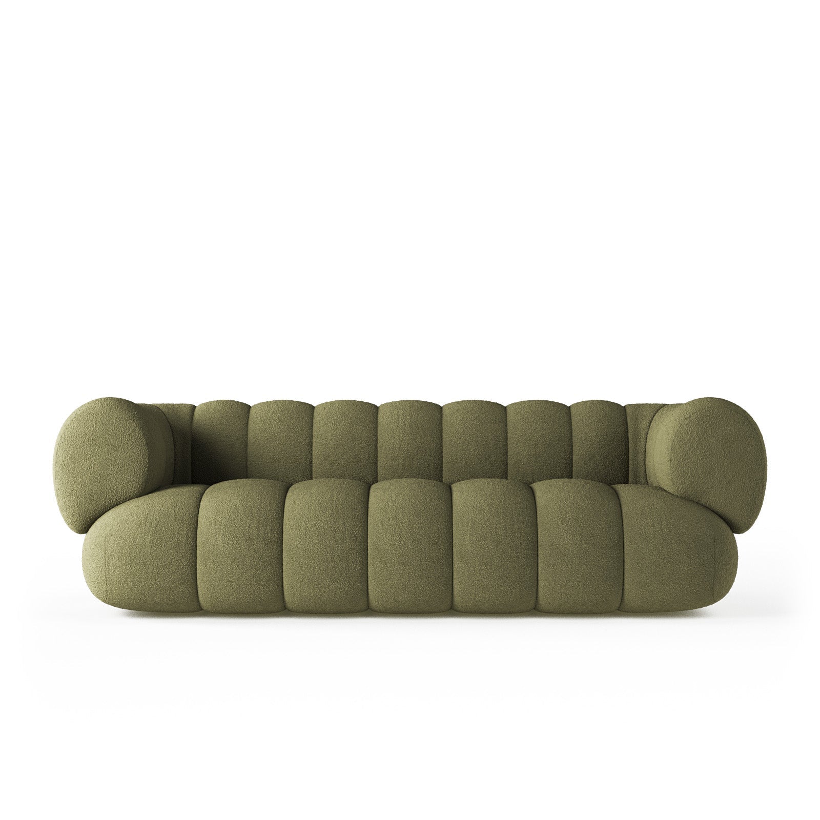 green-sculptural-channeled-sofa-bubble-front-view
